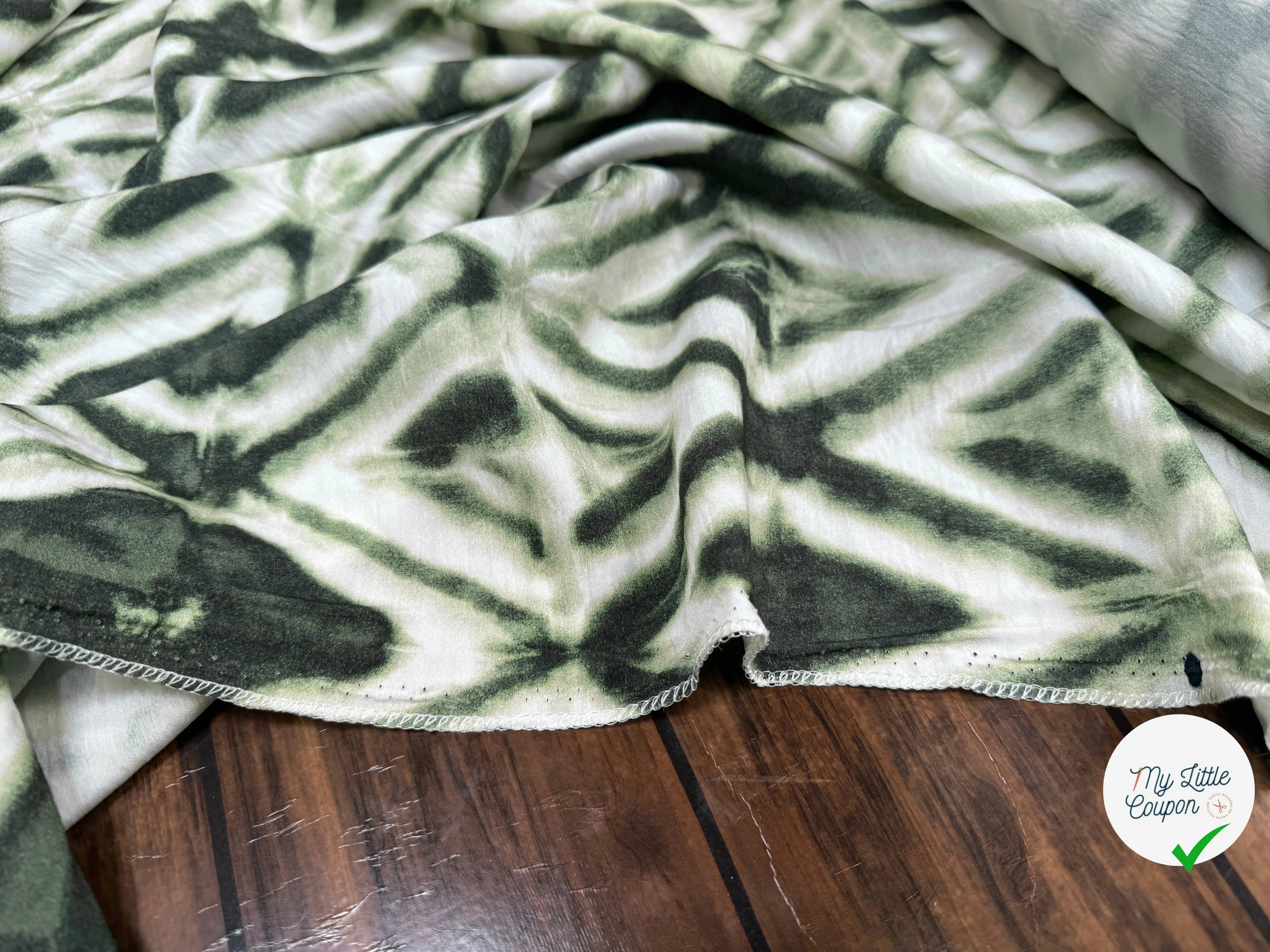 VISCOSE TOUCHE PEAU DE PECHE VERT - My Little Coupon