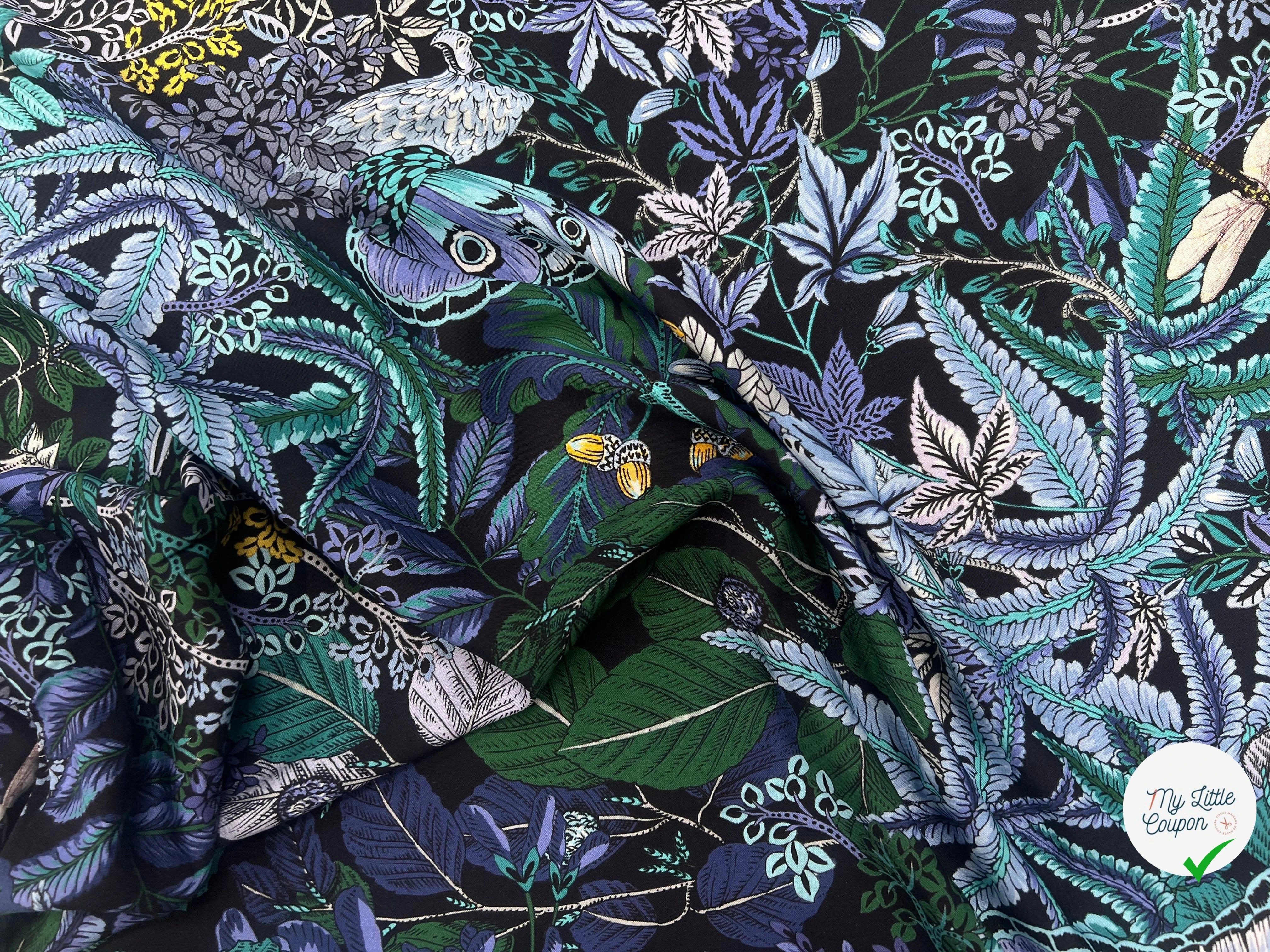 VISCOSE TOUTE DOUCE STRETCH IMPRIMÉE EXOTIQUE FLEURI ANIMALIER - My Little Coupon