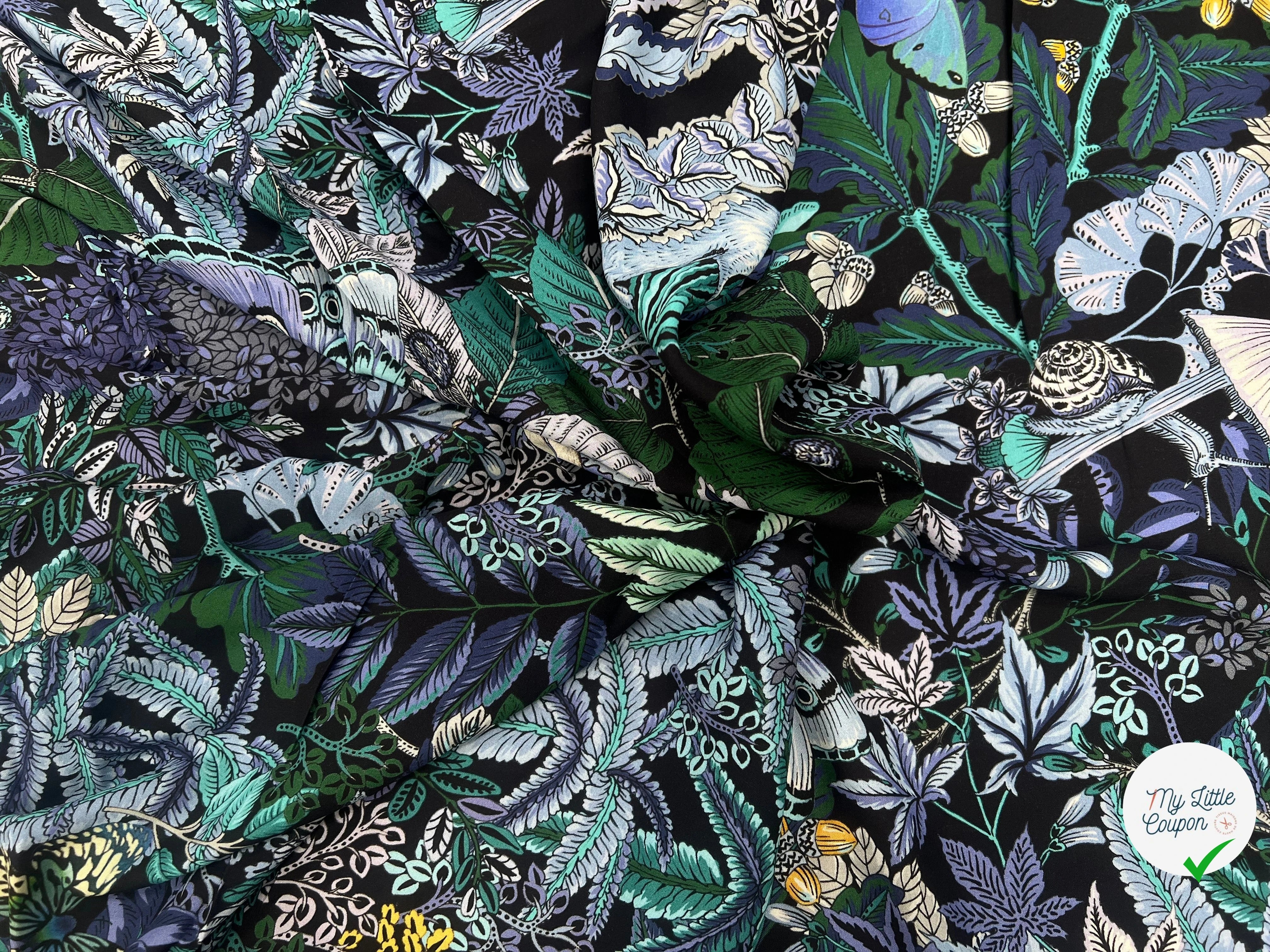 VISCOSE TOUTE DOUCE STRETCH IMPRIMÉE EXOTIQUE FLEURI ANIMALIER - My Little Coupon