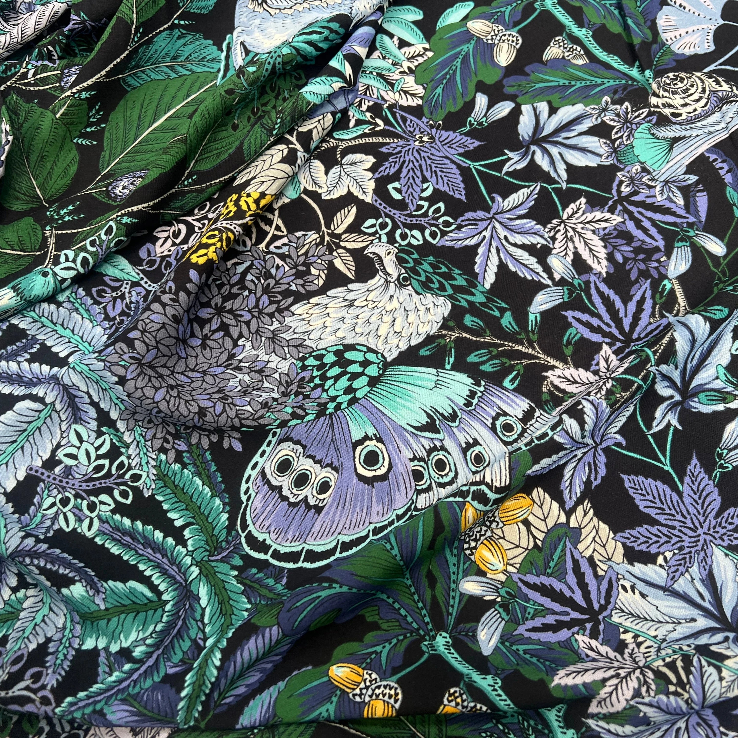 VISCOSE TOUTE DOUCE STRETCH IMPRIMÉE EXOTIQUE FLEURI ANIMALIER - My Little Coupon