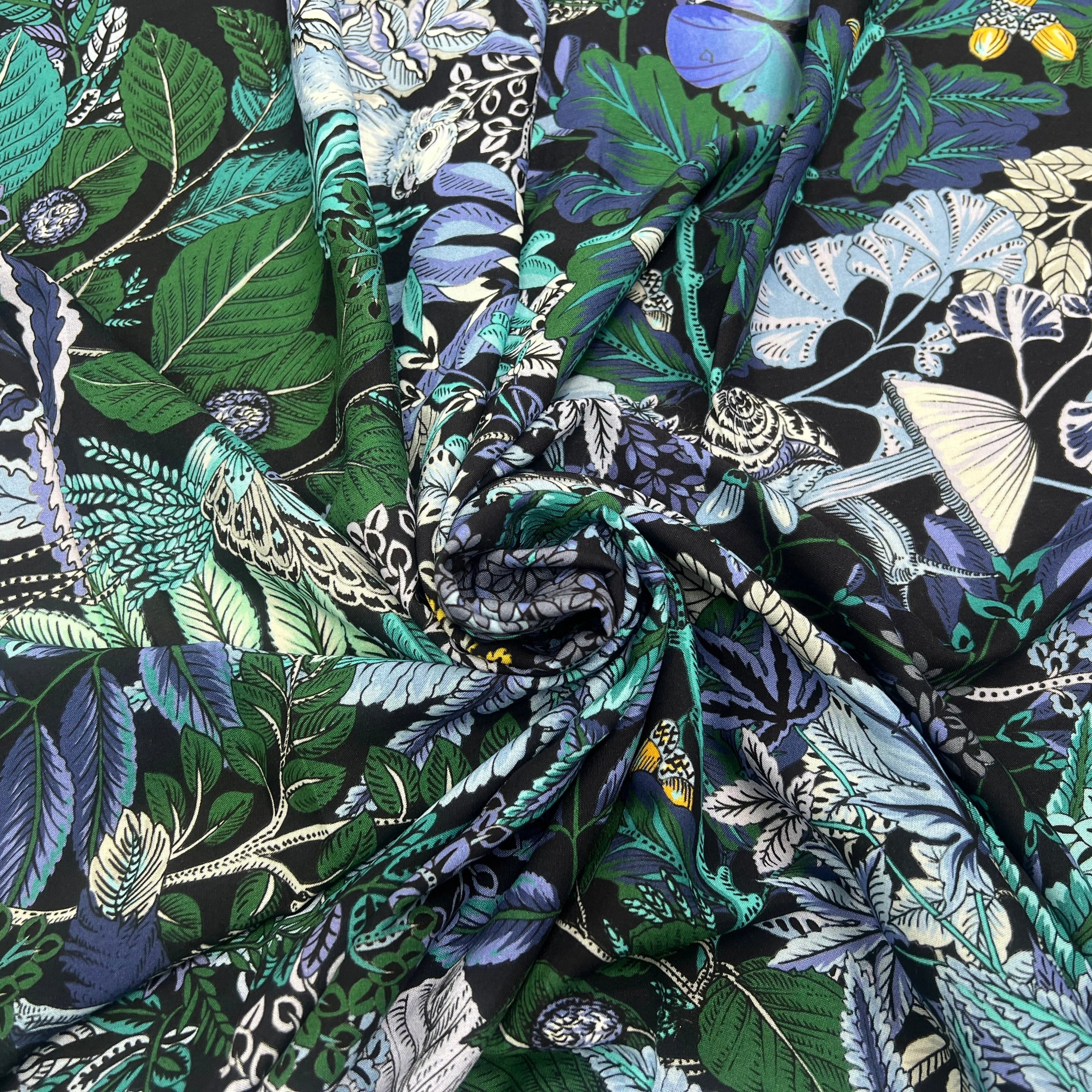 VISCOSE TOUTE DOUCE STRETCH IMPRIMÉE EXOTIQUE FLEURI ANIMALIER - My Little Coupon