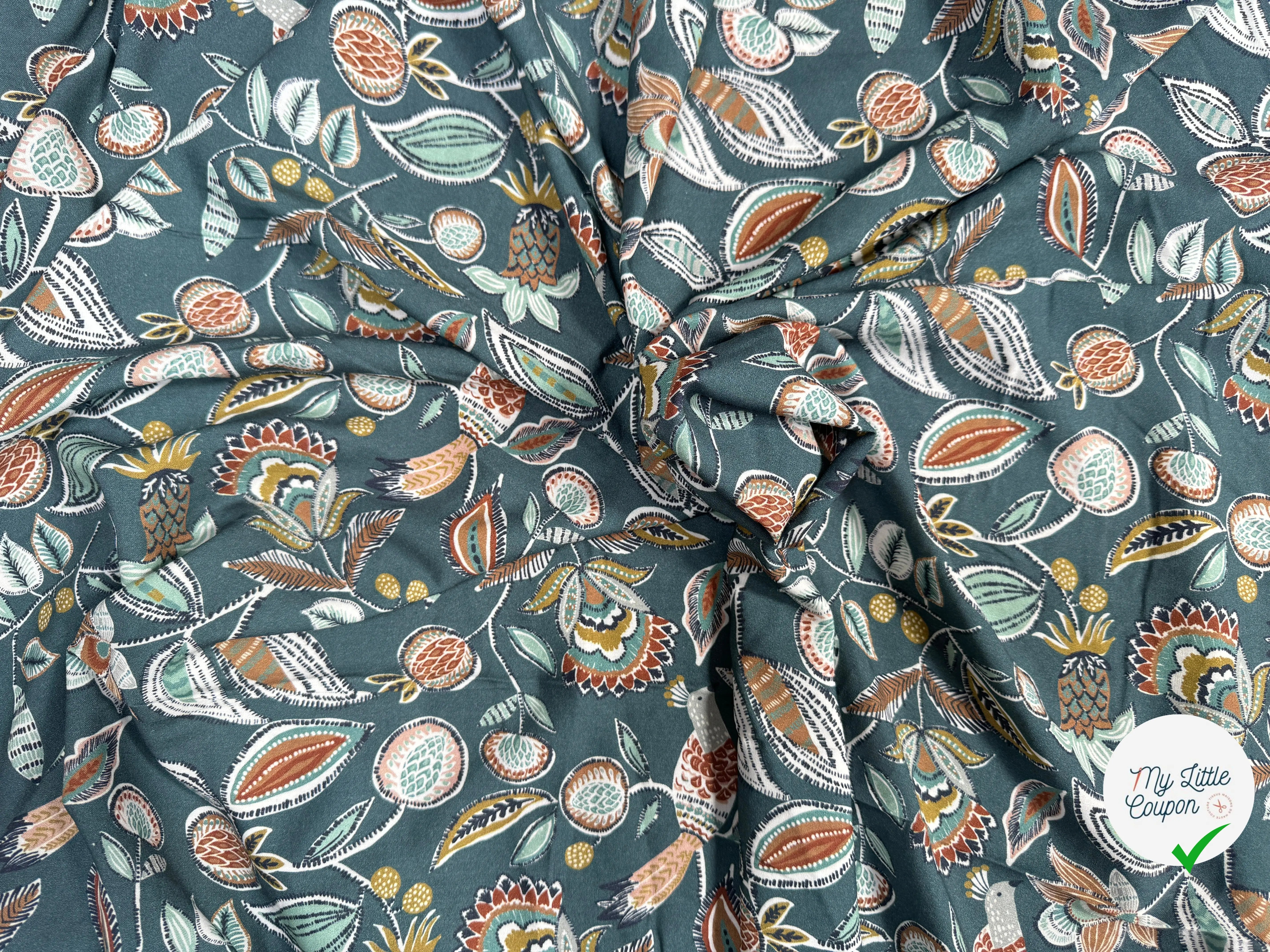 VISCOSE VAMIKA ARDOISE / TOFFEE - My Little Coupon
