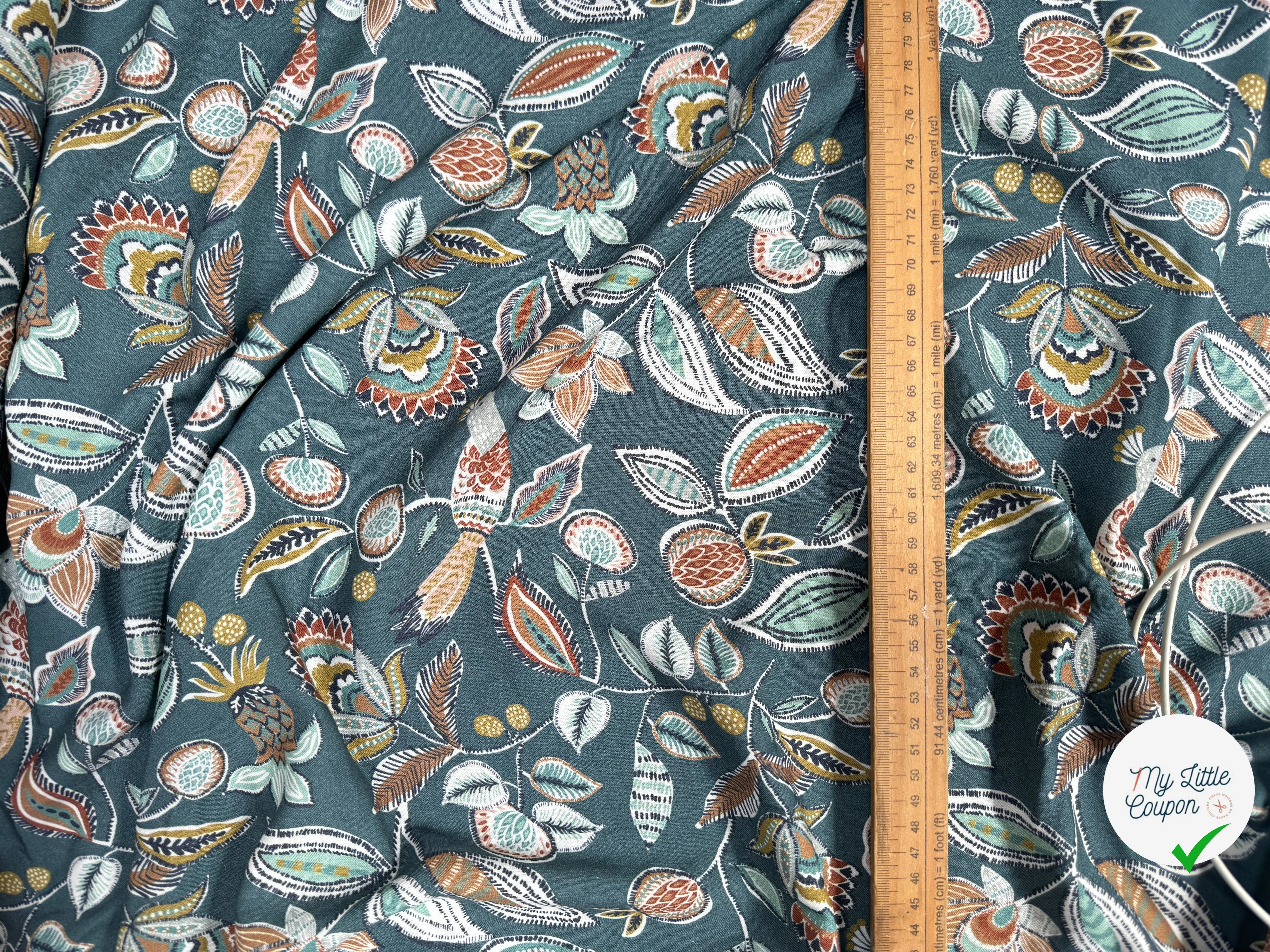 VISCOSE VAMIKA ARDOISE / TOFFEE - My Little Coupon