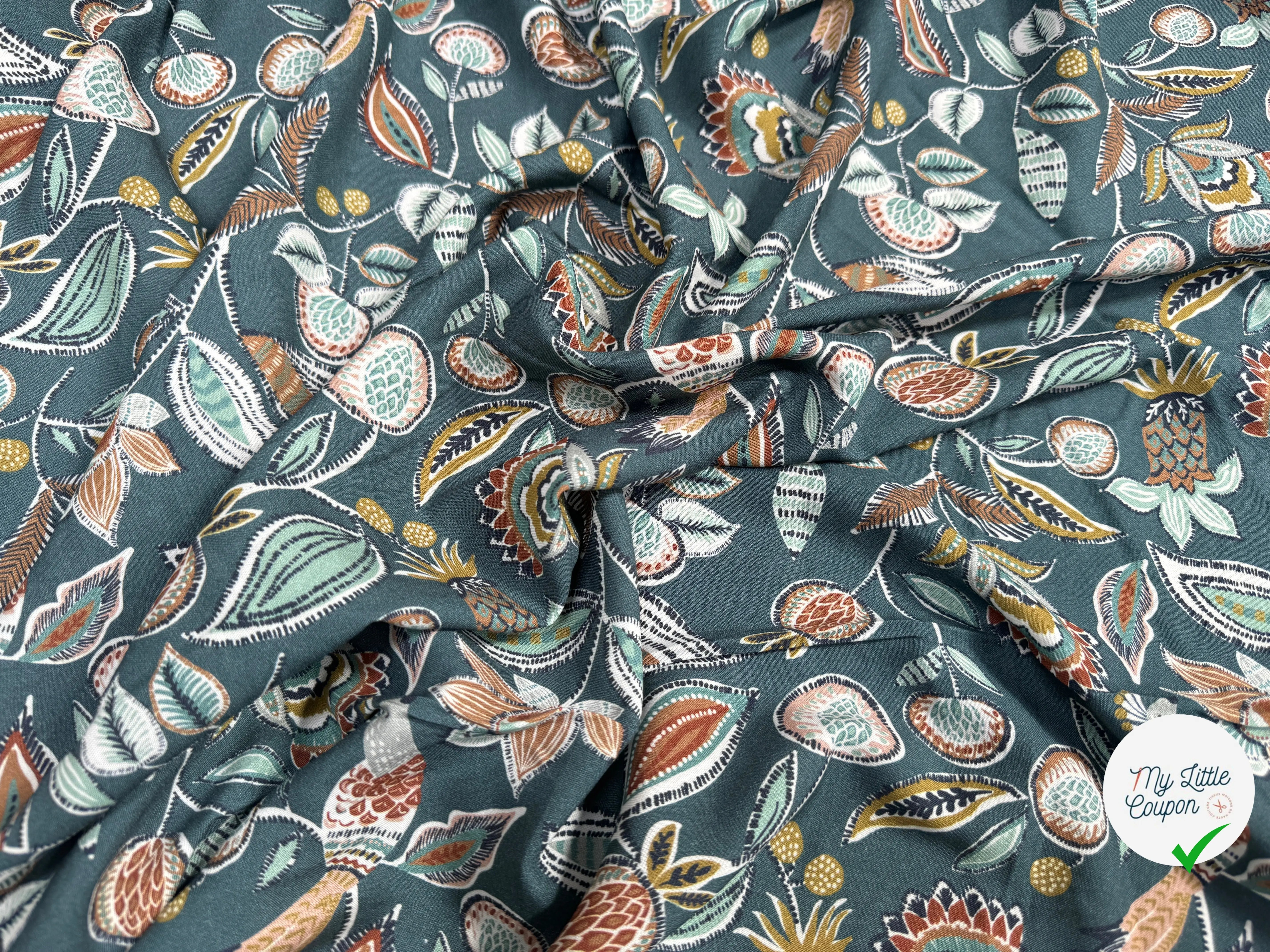 VISCOSE VAMIKA ARDOISE / TOFFEE - My Little Coupon