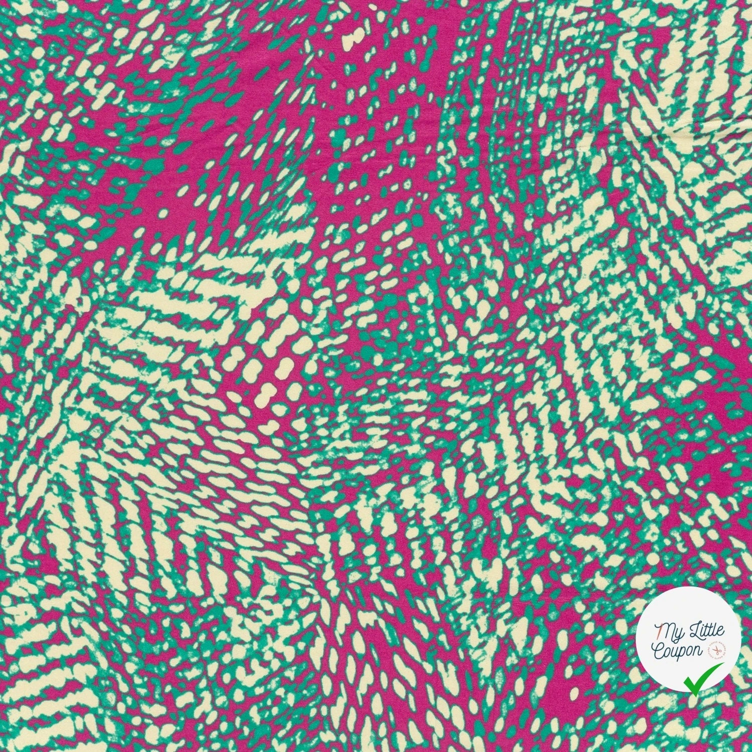 VISCOSE VORTEX JERSEY ABSTRACT ABSTRAIT ROSE - My Little Coupon