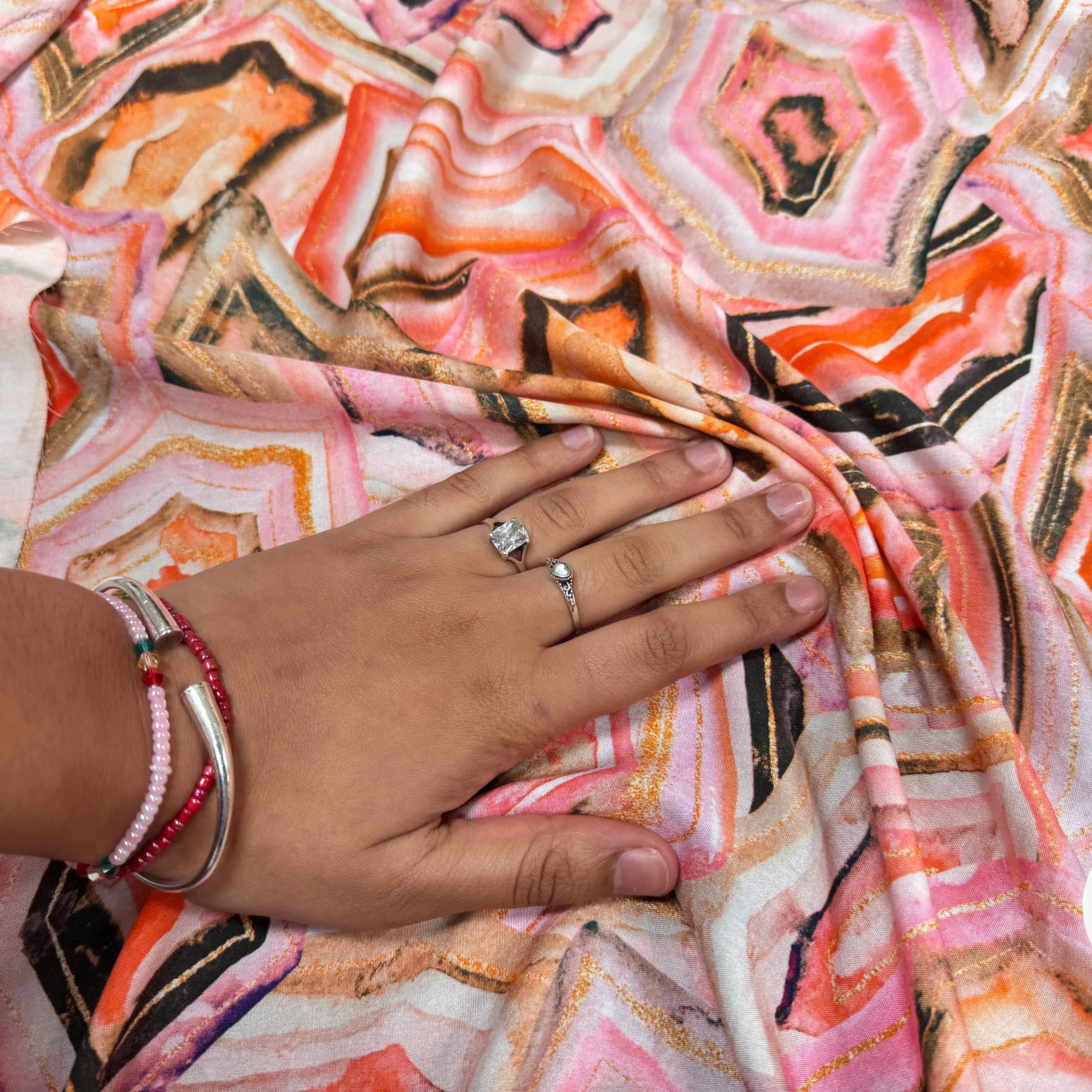 VISCOSE WOVEN DIGITAL STYLEZ GEOMETRIC - My Little Coupon