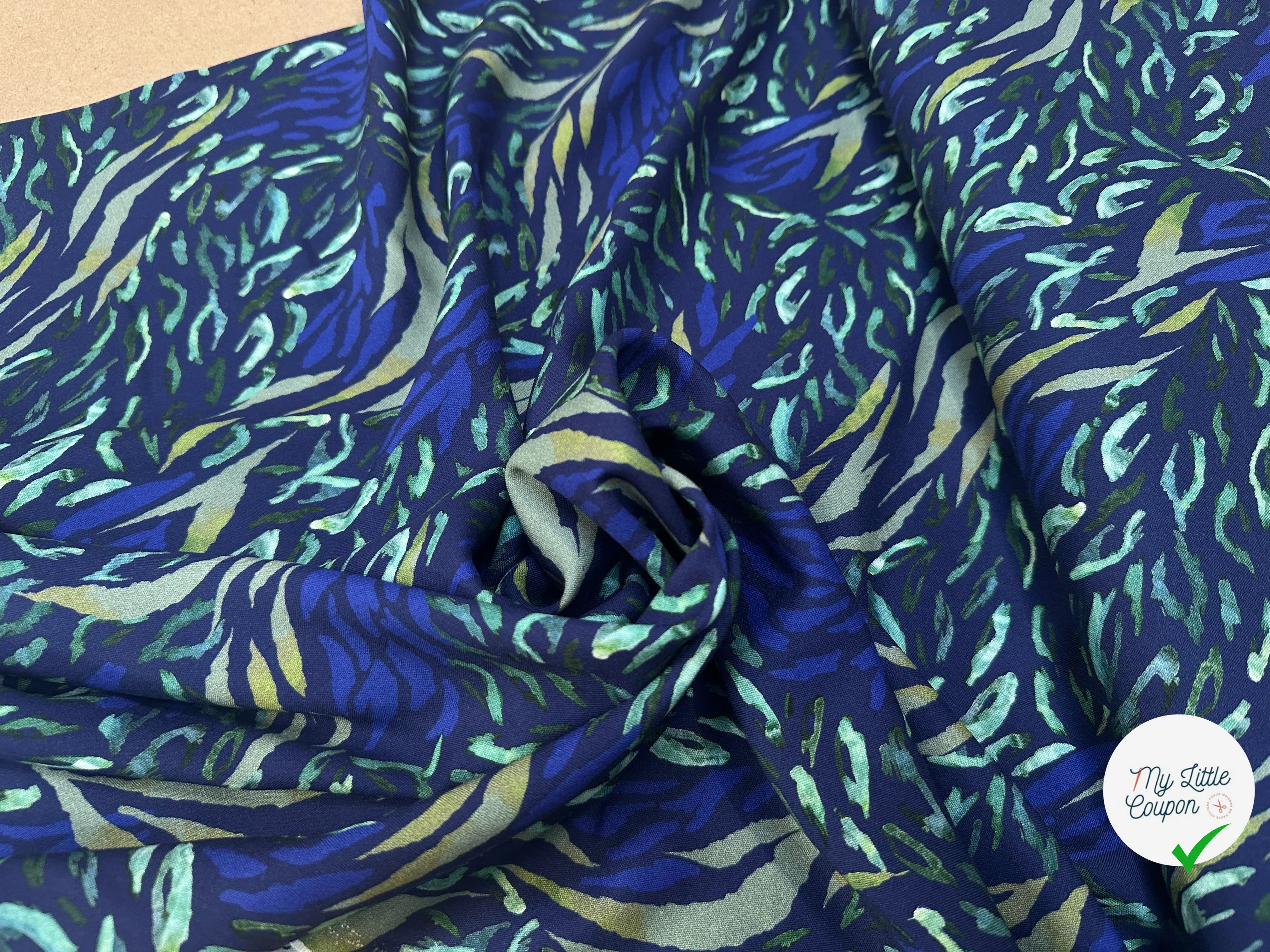 VISCOSE ZAIBA BLEU / VERT - My Little Coupon