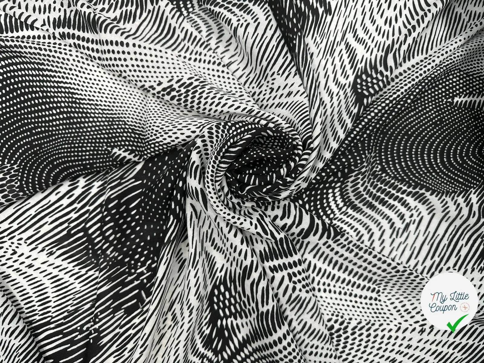 VOILE CHIFFON BLACK AND WHITE ANIMALIER MLC INTERN