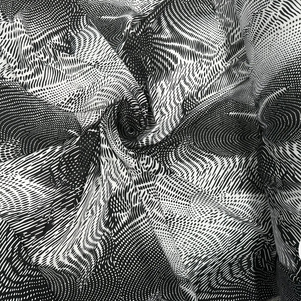 VOILE CHIFFON BLACK AND WHITE ANIMALIER MLC INTERN