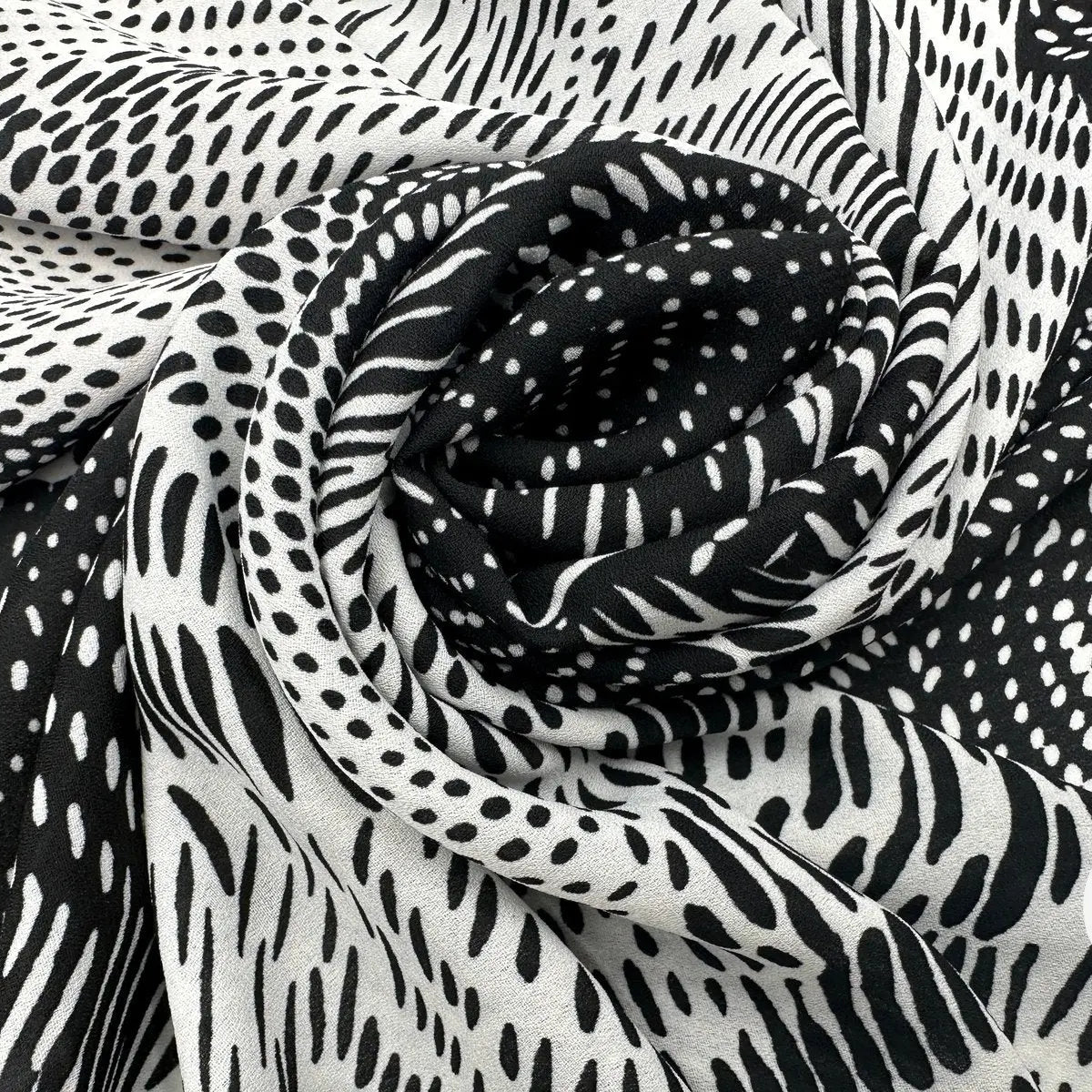 VOILE CHIFFON BLACK AND WHITE ANIMALIER MLC INTERN