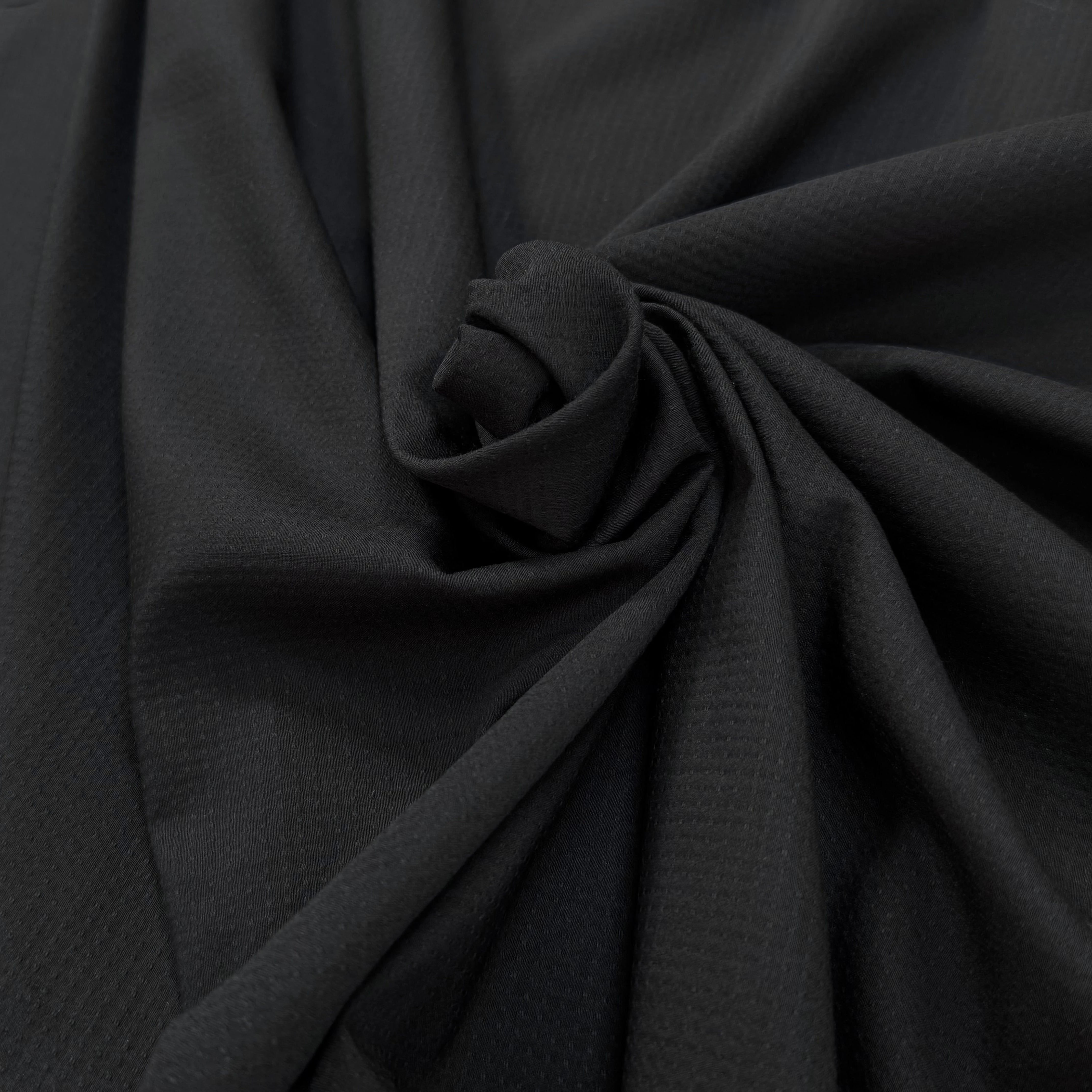 VOILE COTON GAUFFRÉ ANTHRACITE - My Little Coupon