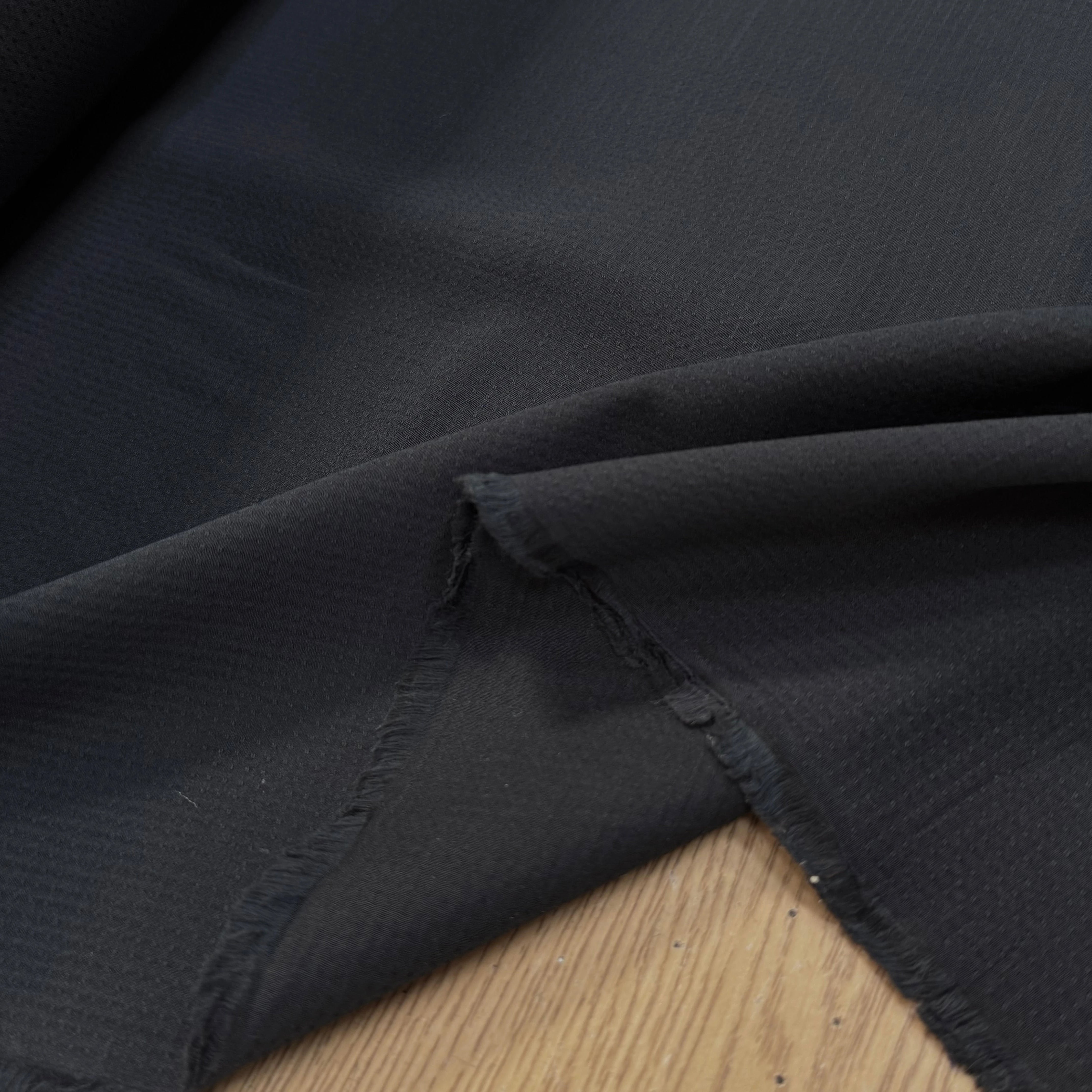 VOILE COTON GAUFFRÉ ANTHRACITE - My Little Coupon