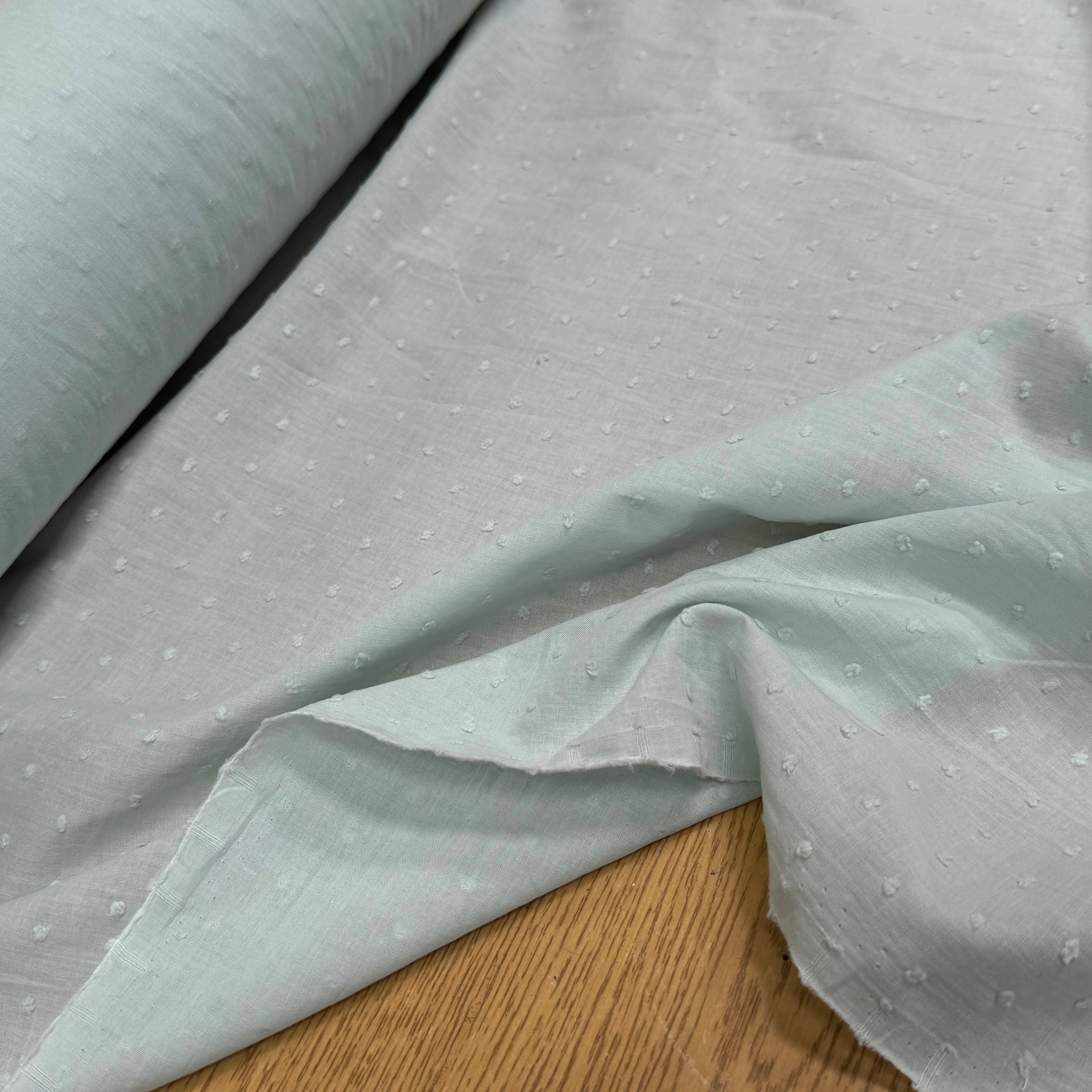 VOILE COTON PLUMETIS LIGHT GREEN - My Little Coupon