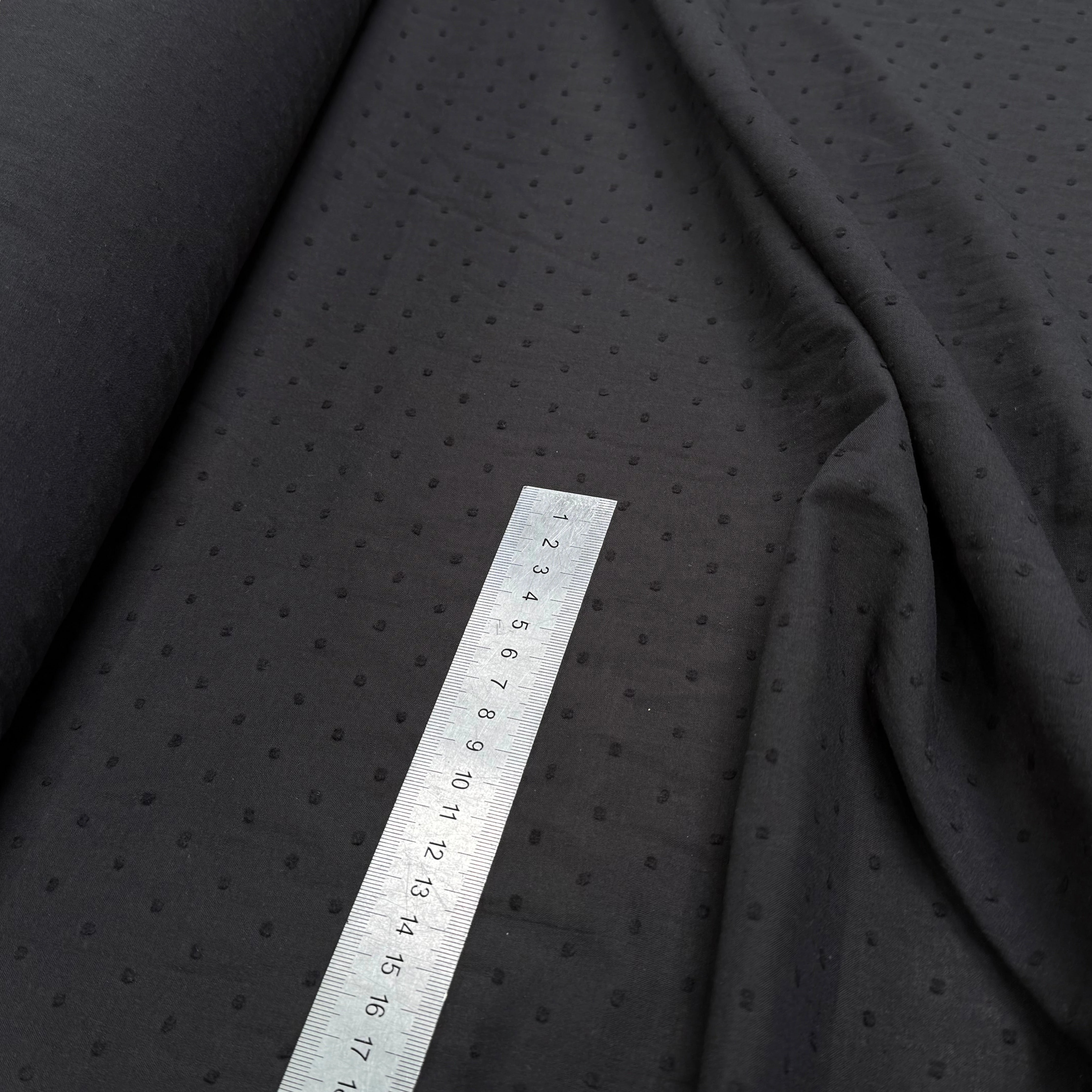 VOILE COTON PLUMETIS NOIR - My Little Coupon