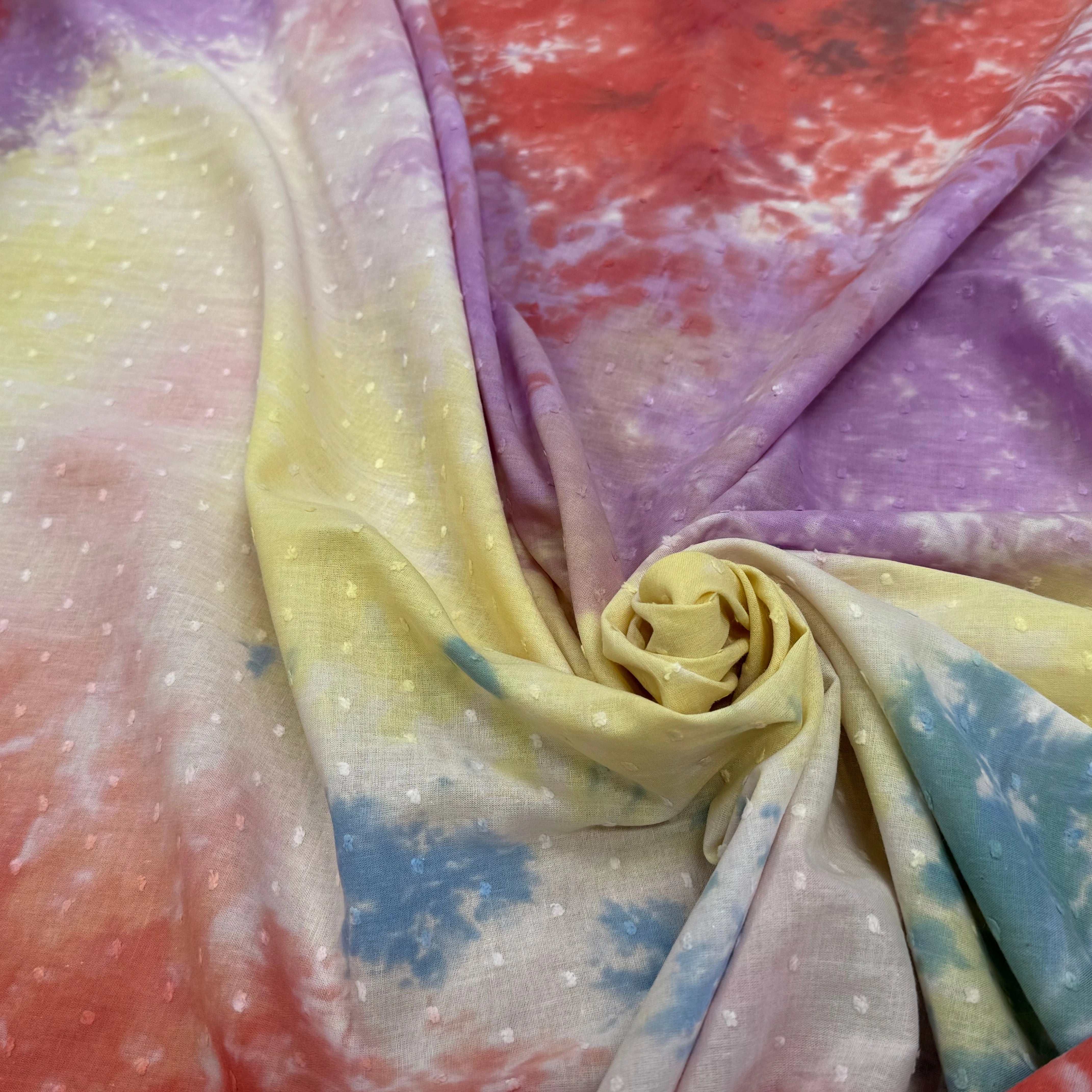 VOILE COTON PLUMETIS TIE AND DYE - My Little Coupon
