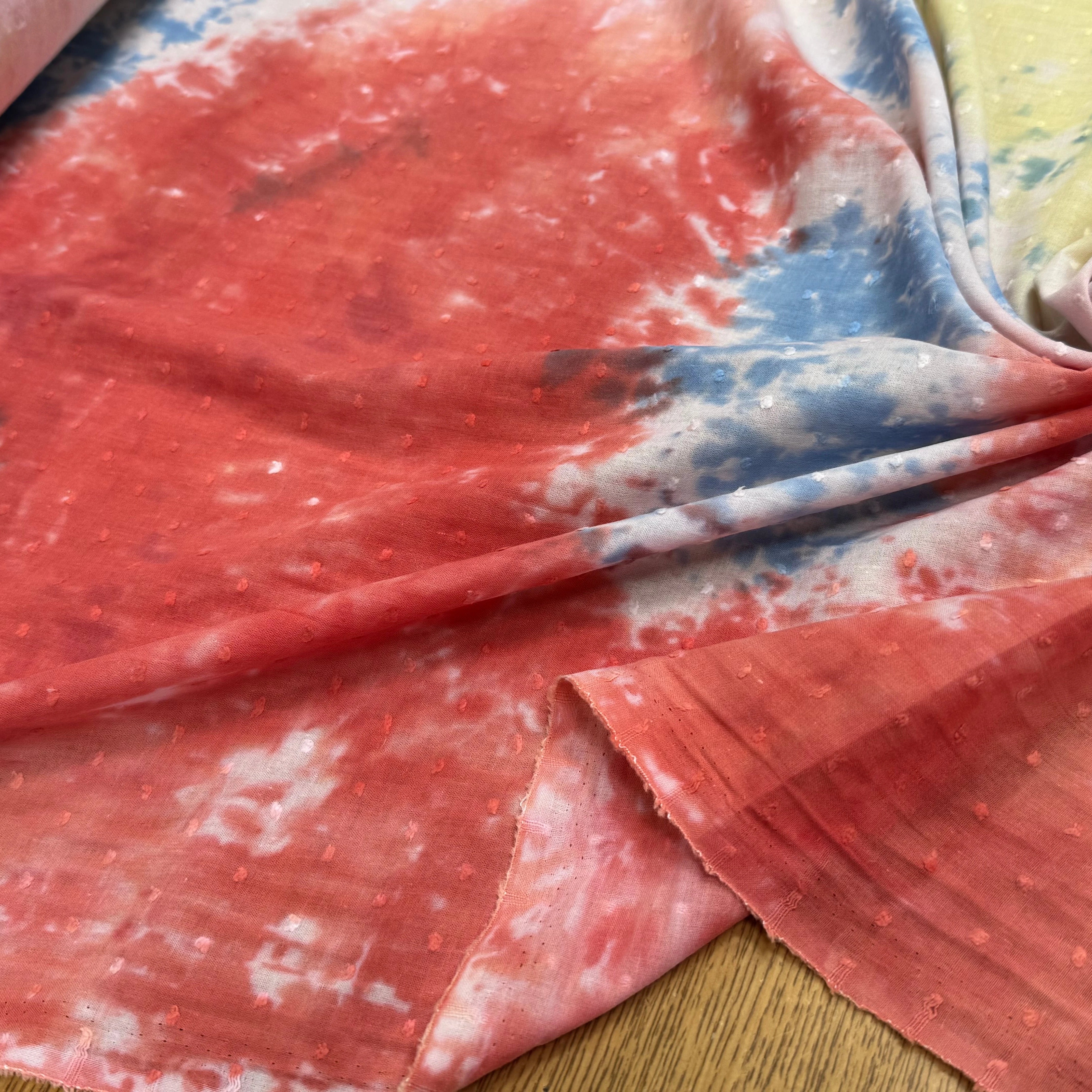 VOILE COTON PLUMETIS TIE AND DYE - My Little Coupon