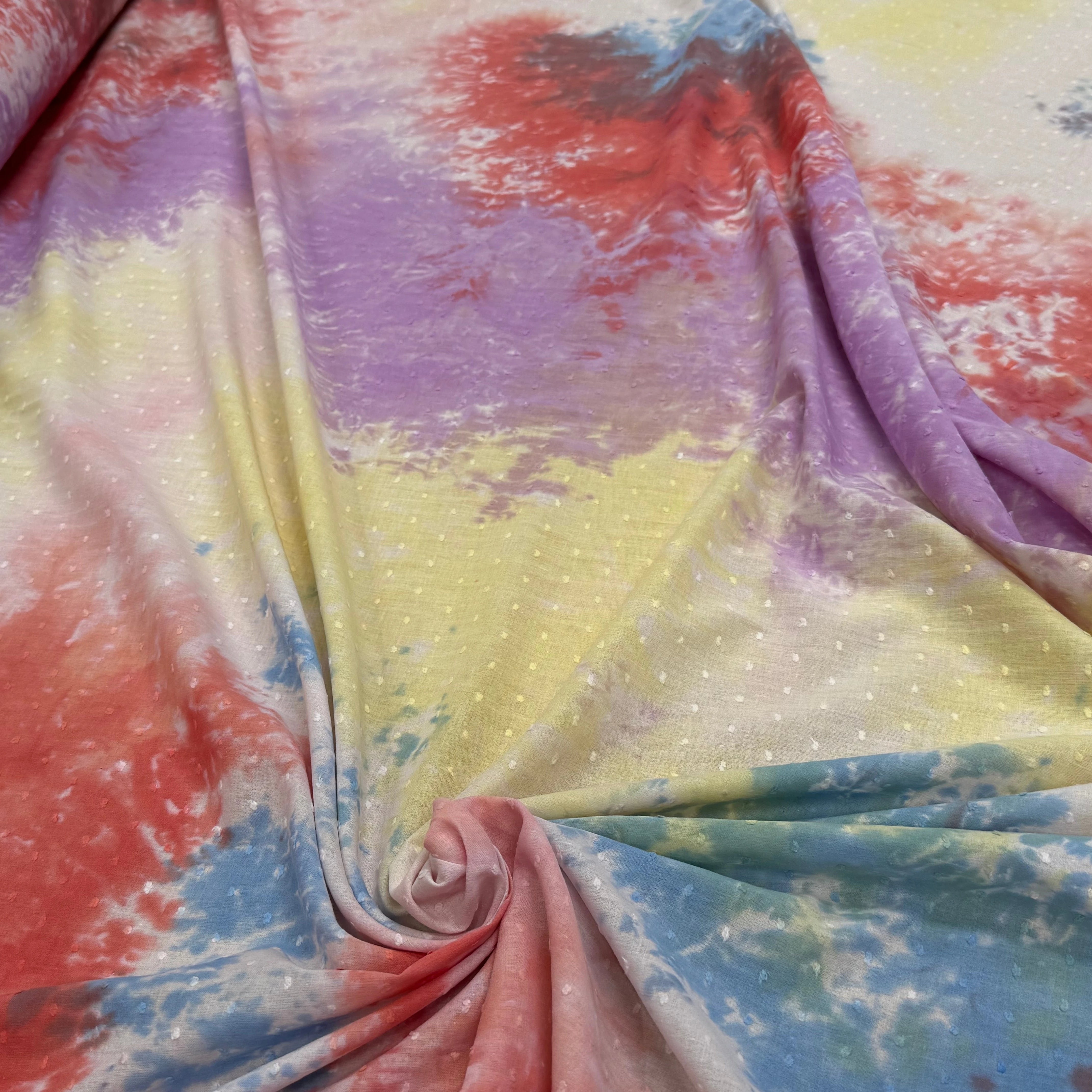 VOILE COTON PLUMETIS TIE AND DYE - My Little Coupon
