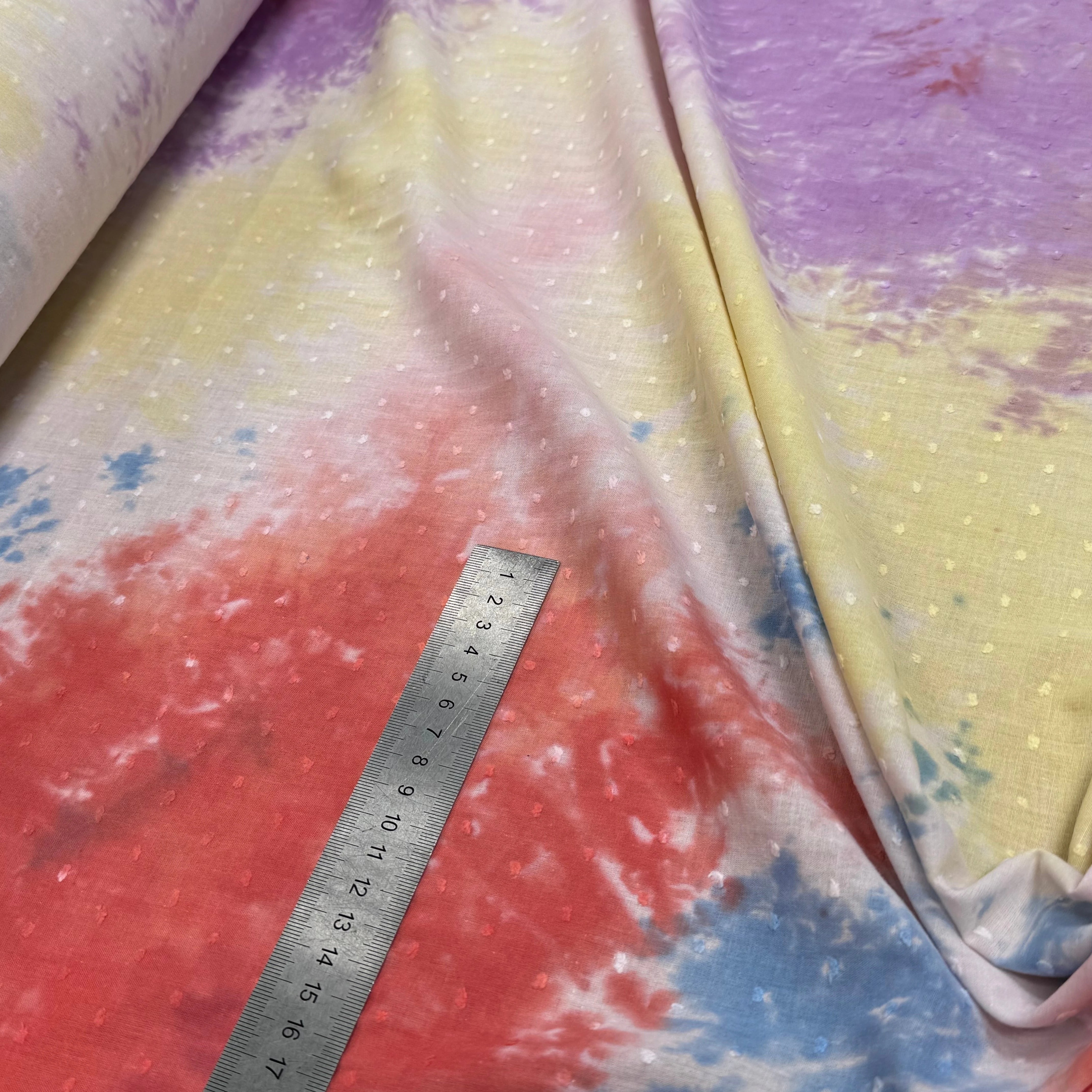VOILE COTON PLUMETIS TIE AND DYE - My Little Coupon
