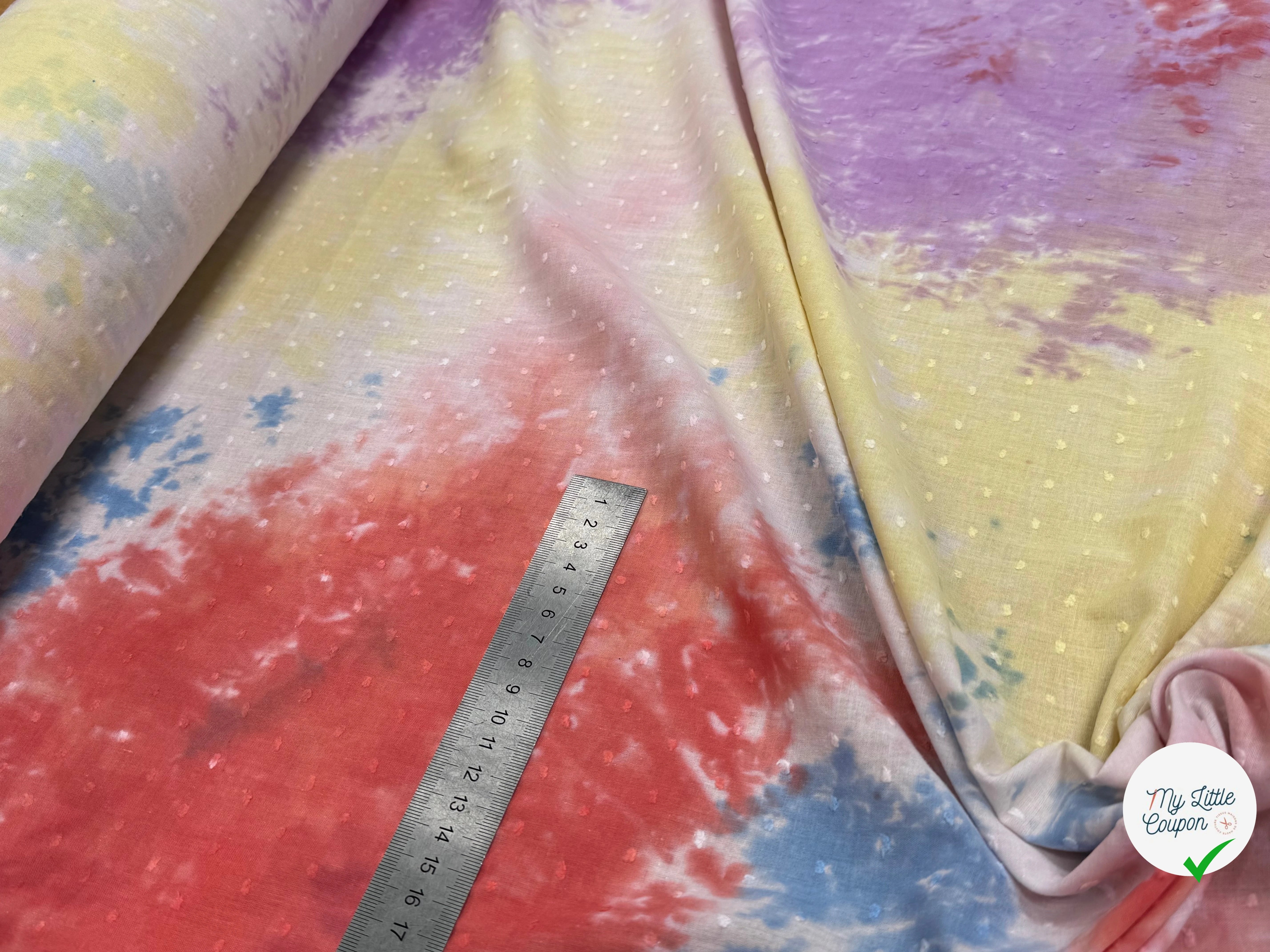 VOILE COTON PLUMETIS TIE AND DYE - My Little Coupon