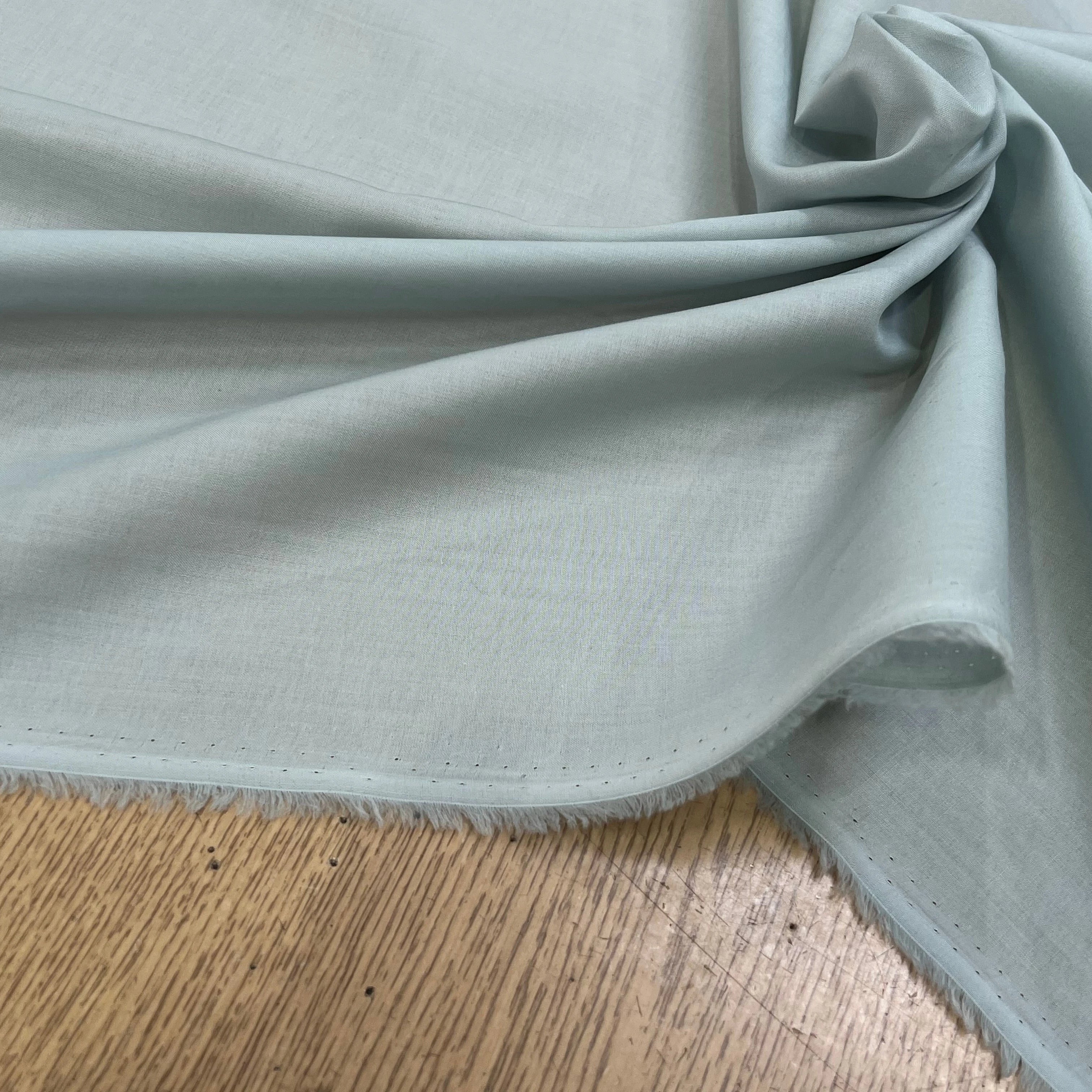 VOILE DE COTON 100% COTON BLEU VERT - My Little Coupon