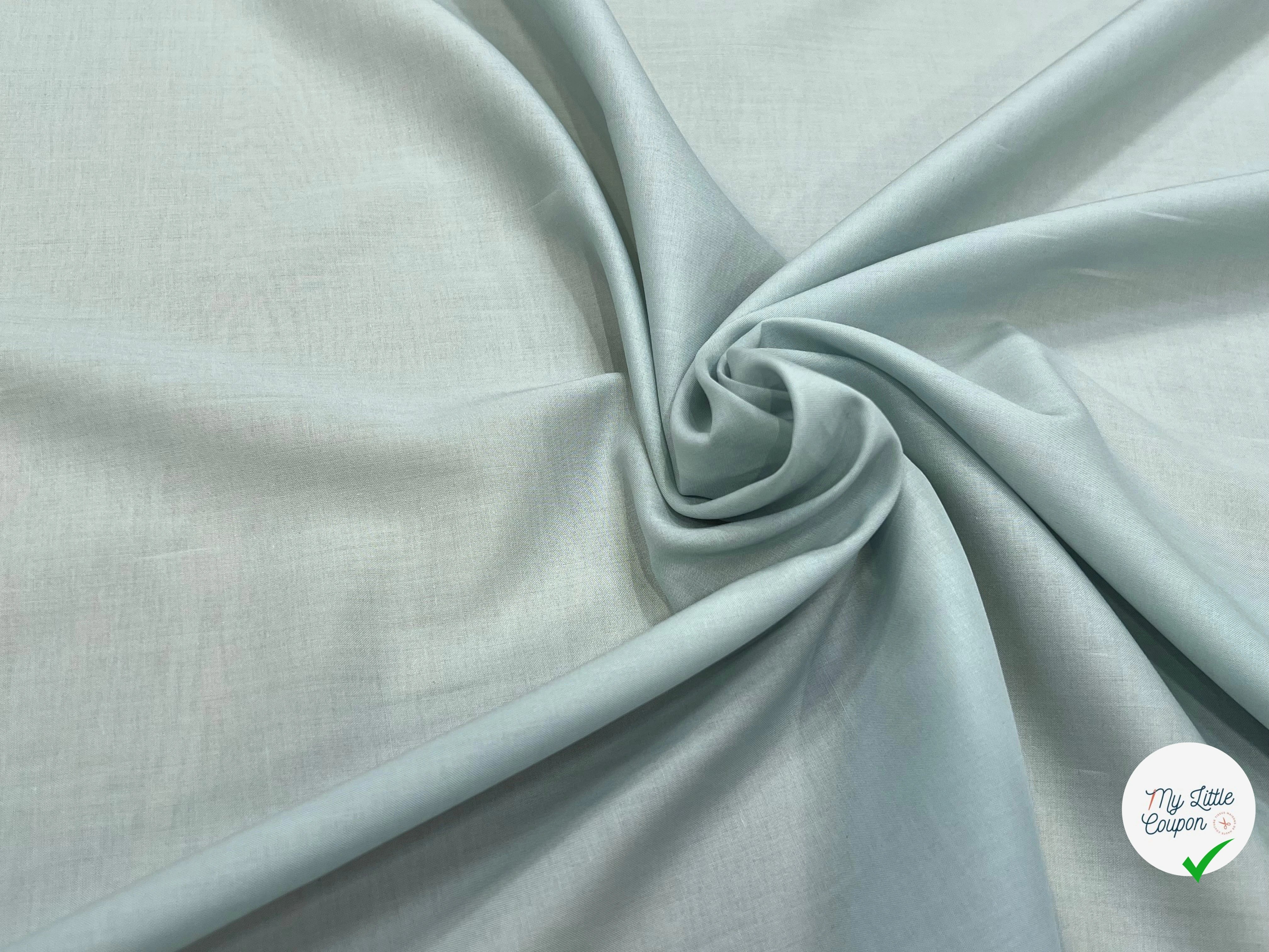 VOILE DE COTON 100% COTON BLEU VERT - My Little Coupon
