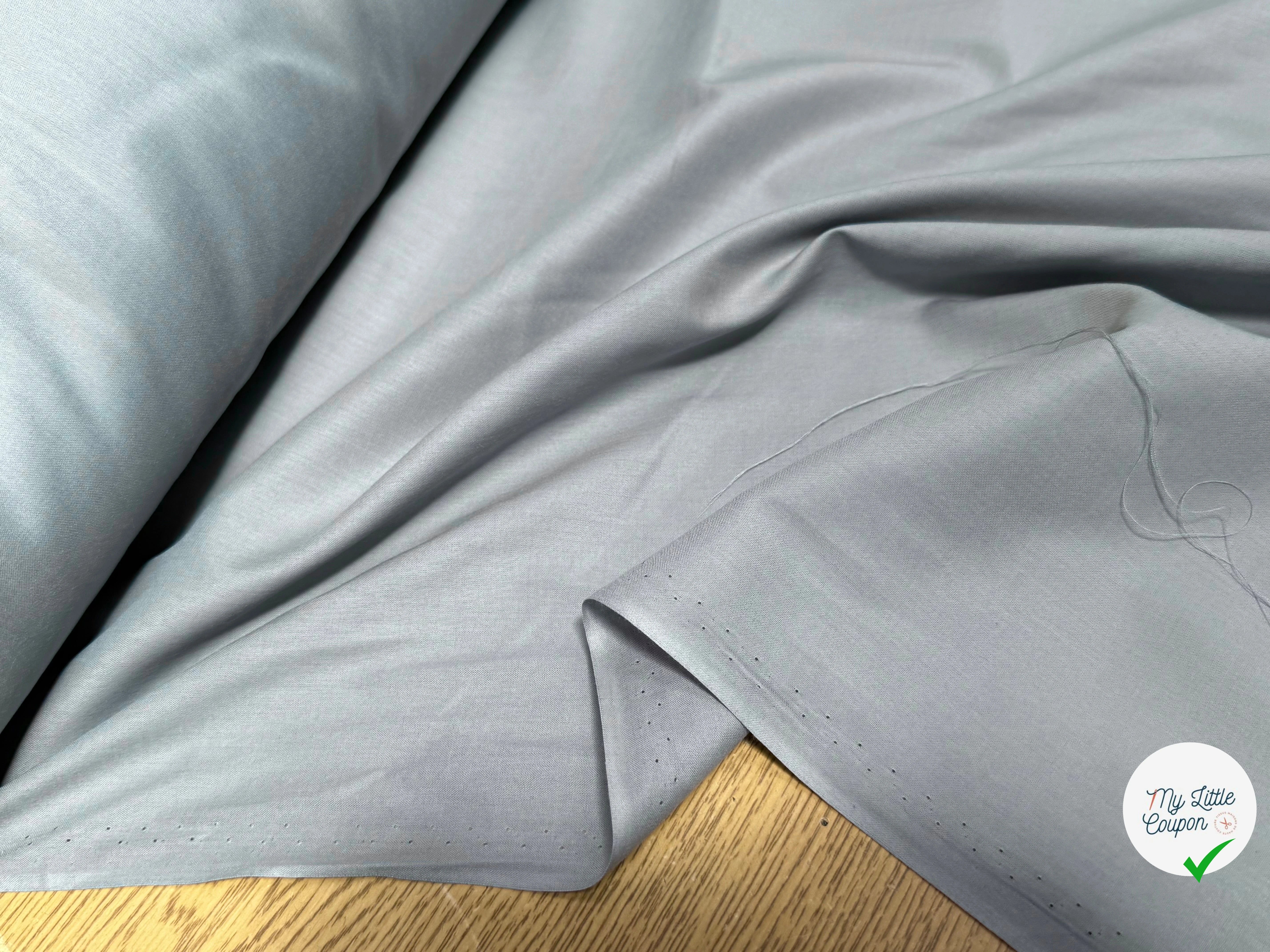 VOILE DE COTON BEAU BLEU DRAGÉE - My Little Coupon