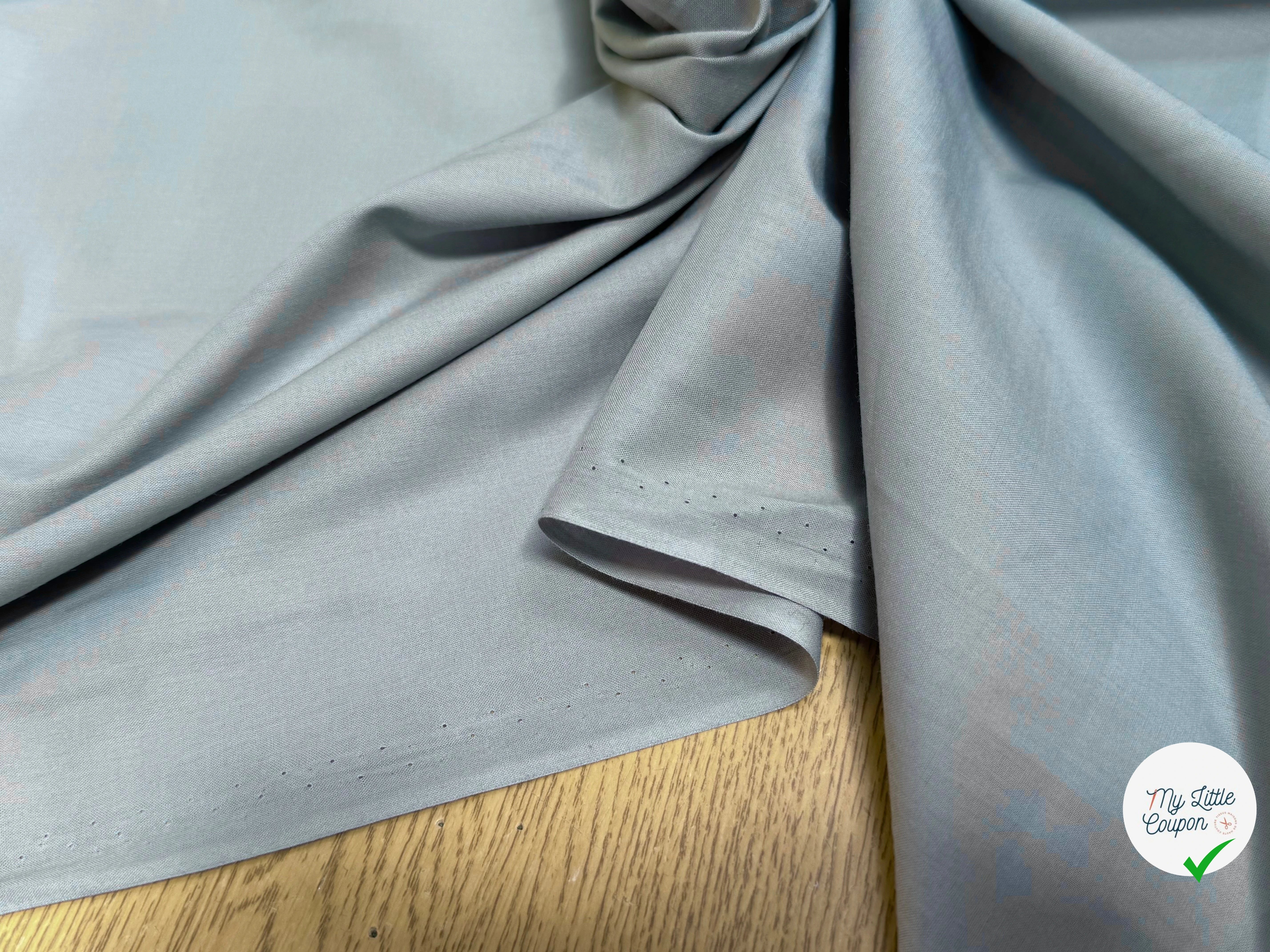 VOILE DE COTON BEAU BLEU DRAGÉE - My Little Coupon