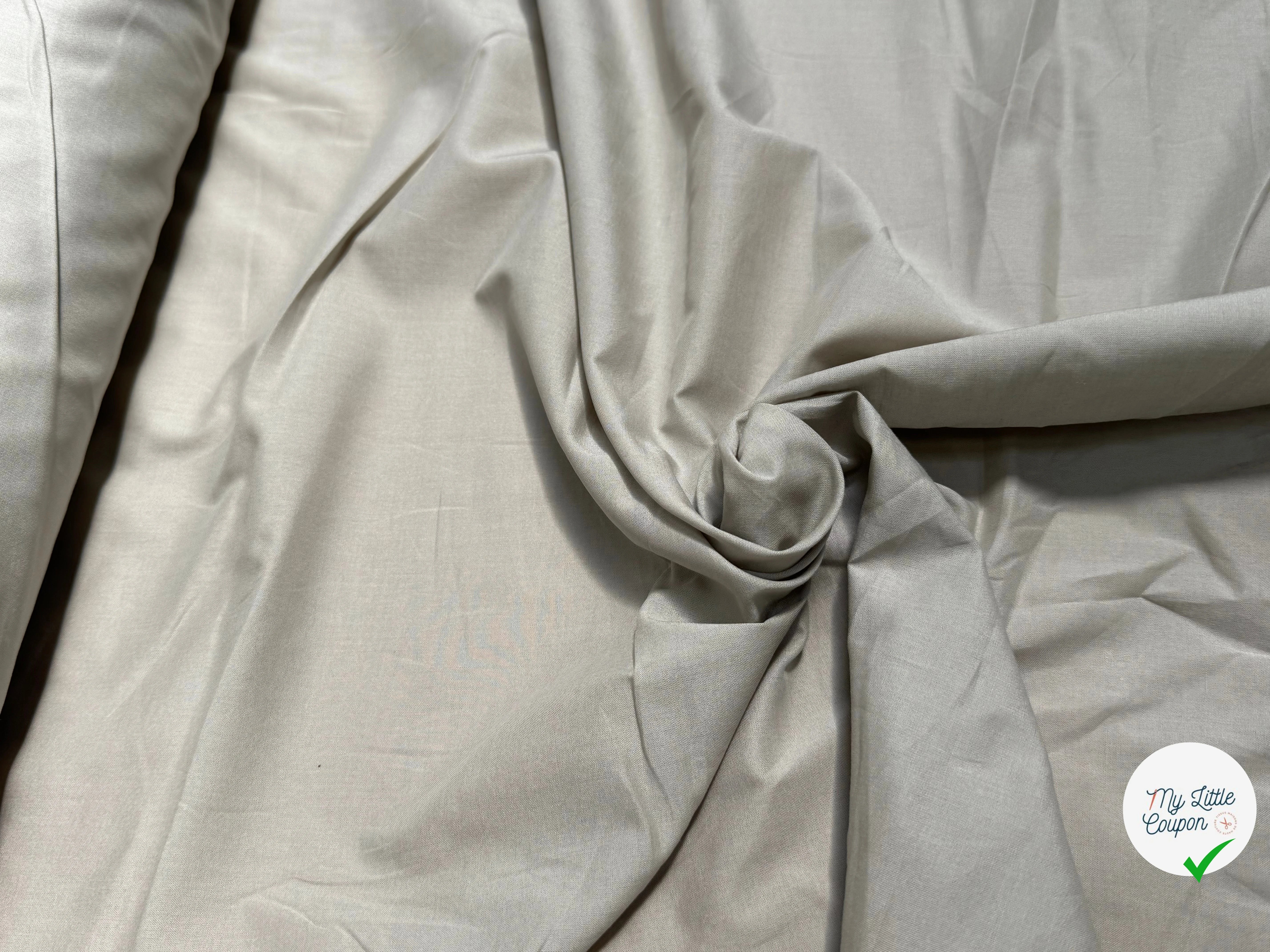 VOILE DE COTON BELLE DENSITÉ BEIGE FONCÉ - My Little Coupon