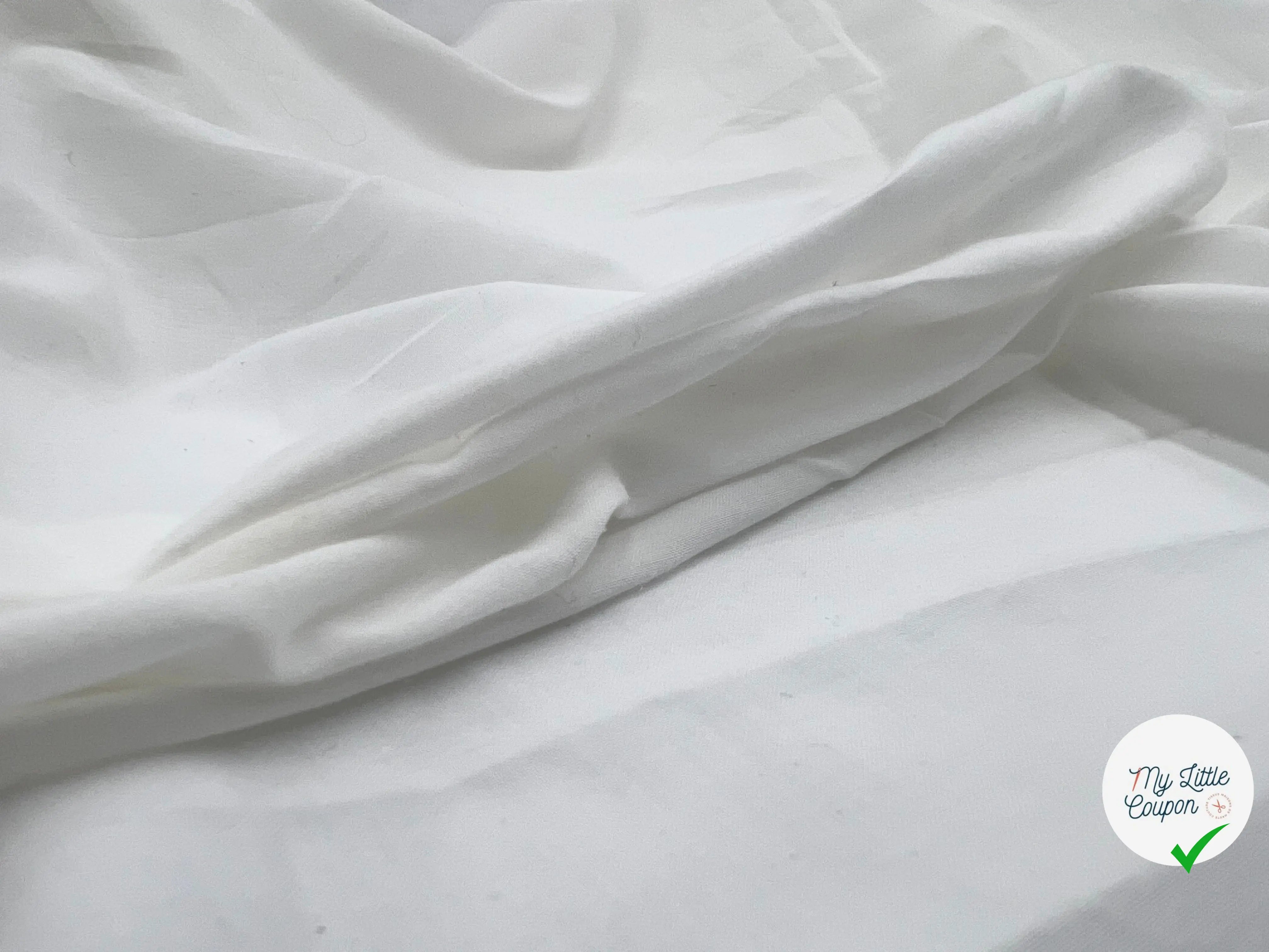 VOILE DE COTON BLANC CARRÉ DE SUCRE - My Little Coupon - tissu - coudre