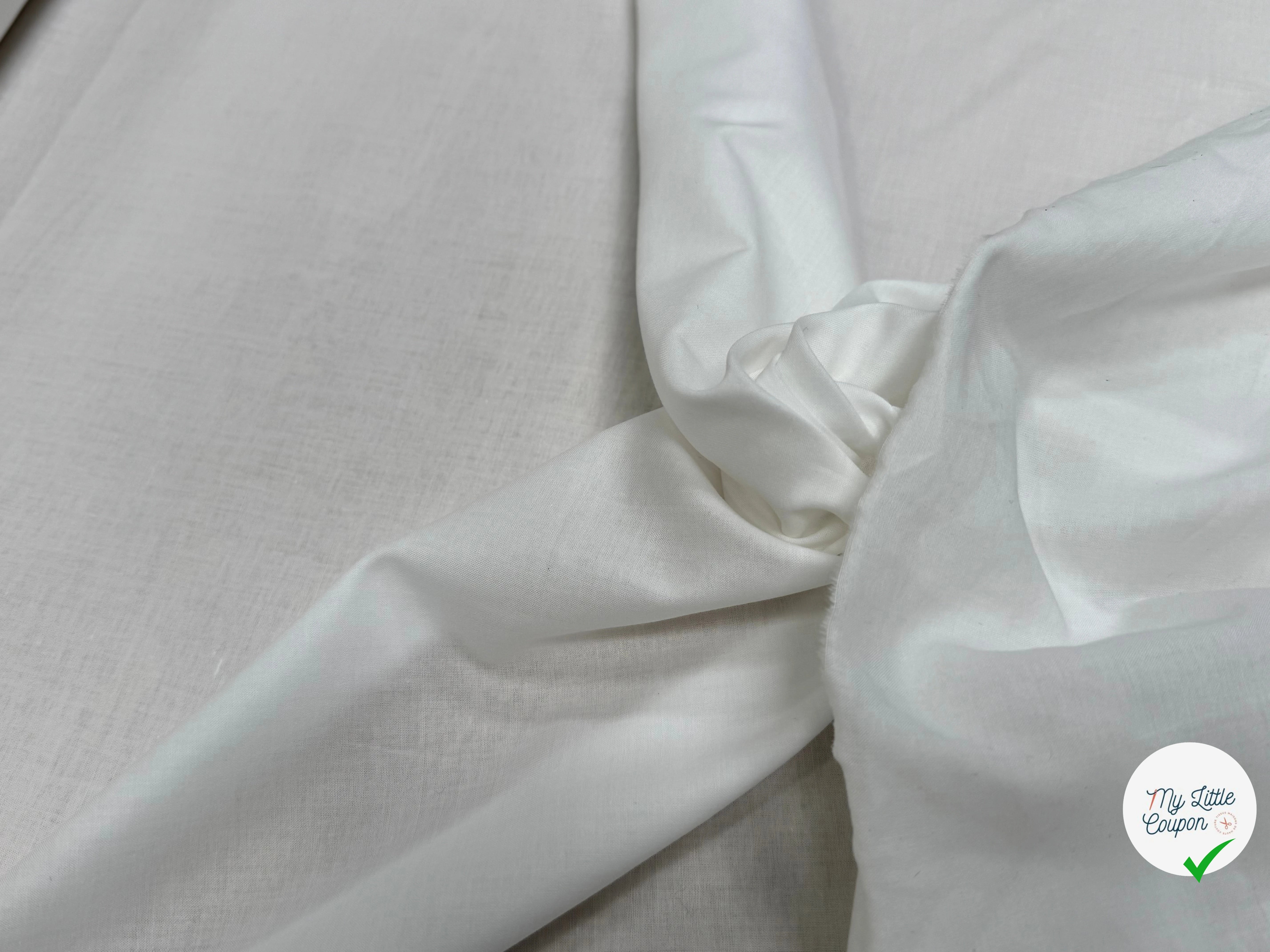 VOILE DE COTON BLANC CASSÉ SUBLIME - My Little Coupon