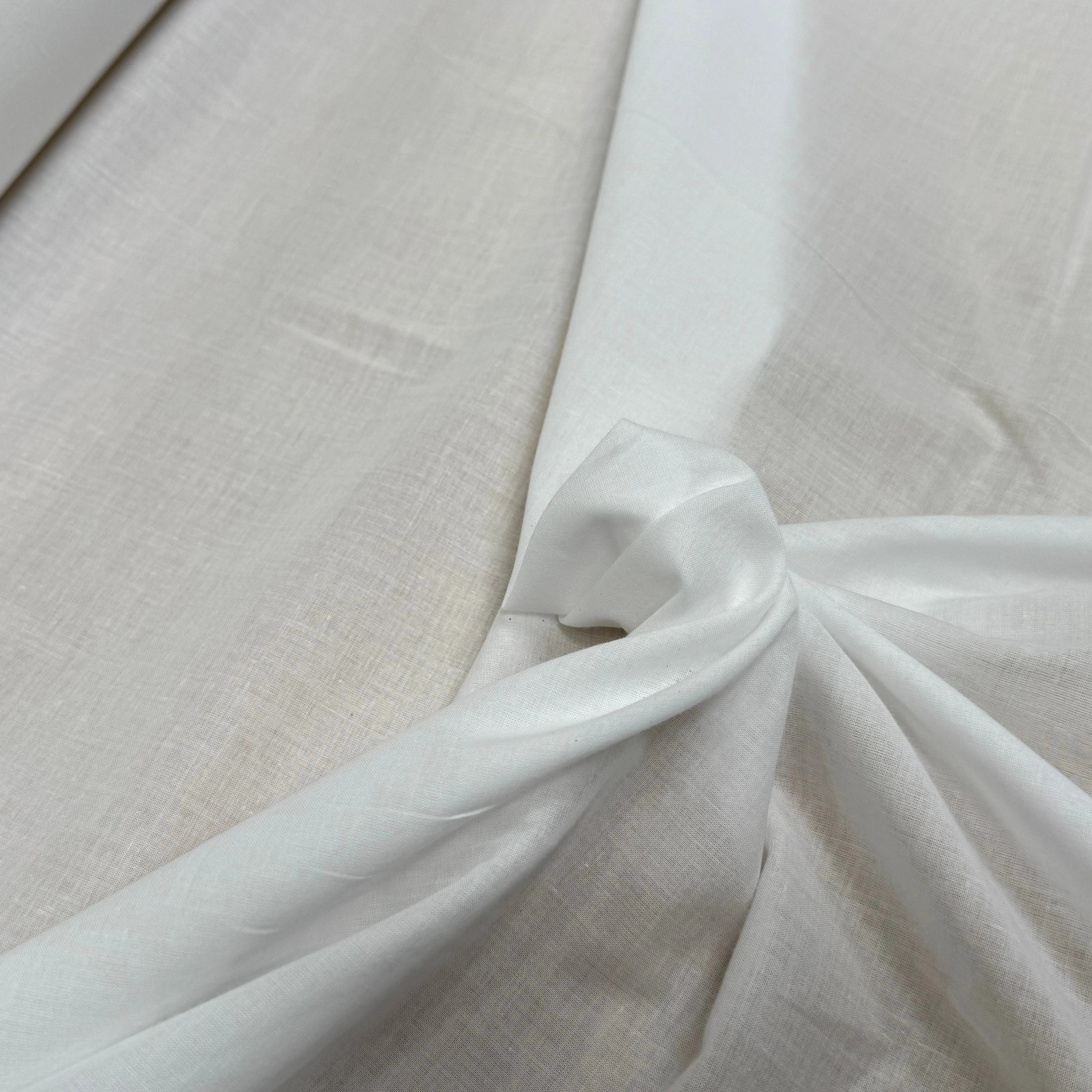 VOILE DE COTON BLANC OPTIQUE FLUIDE - My Little Coupon