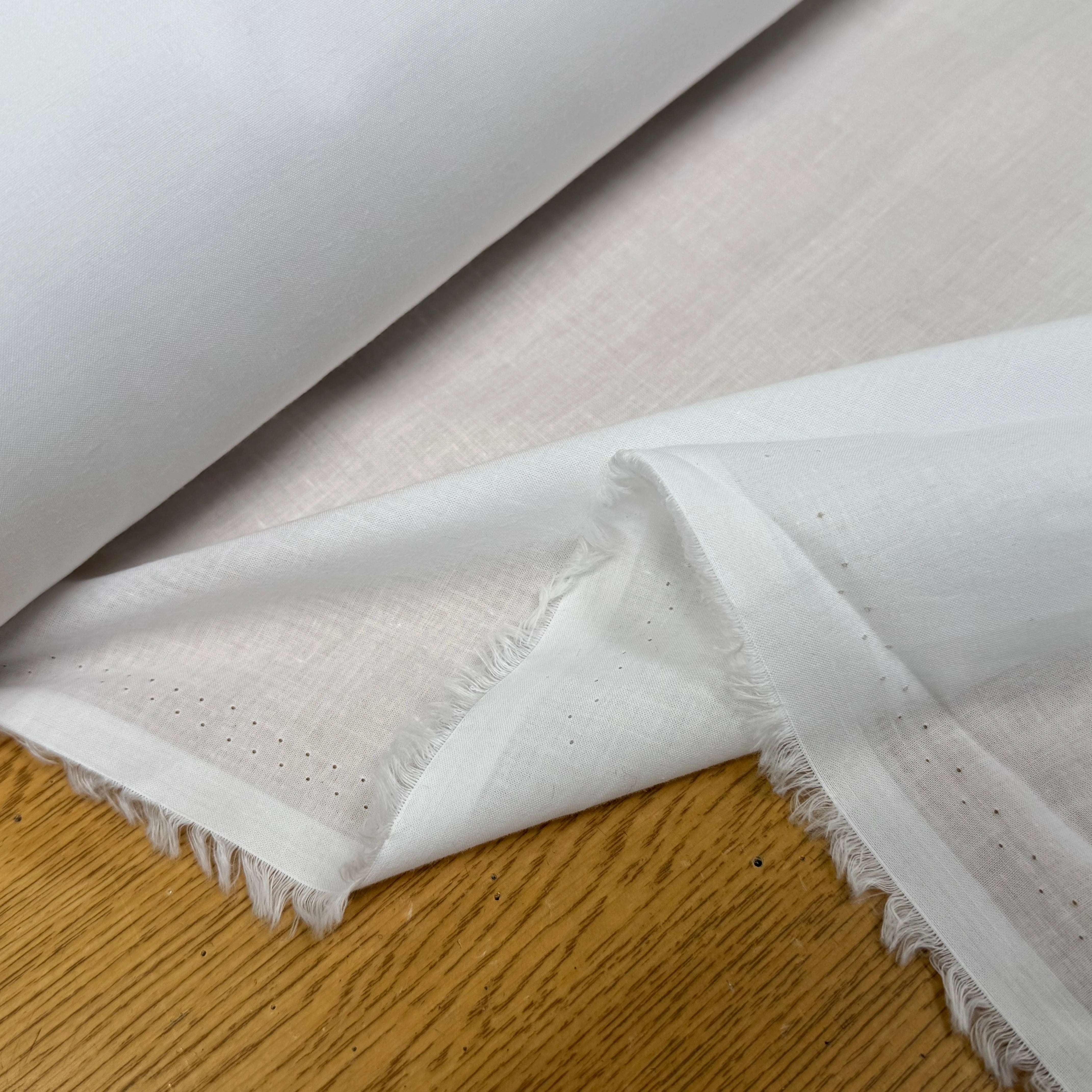VOILE DE COTON BLANC OPTIQUE FLUIDE - My Little Coupon
