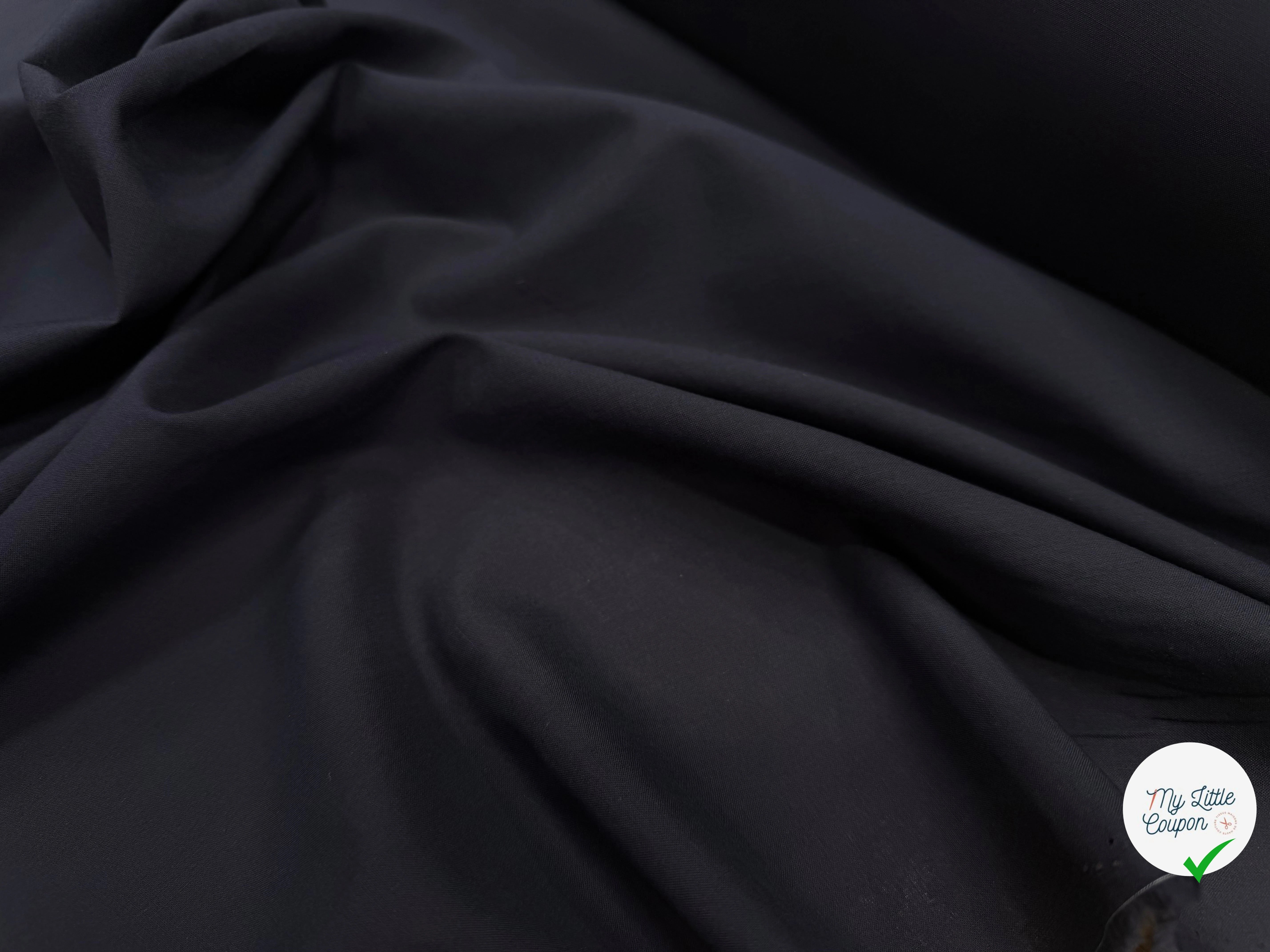 VOILE DE COTON BLEU MARINE - My Little Coupon