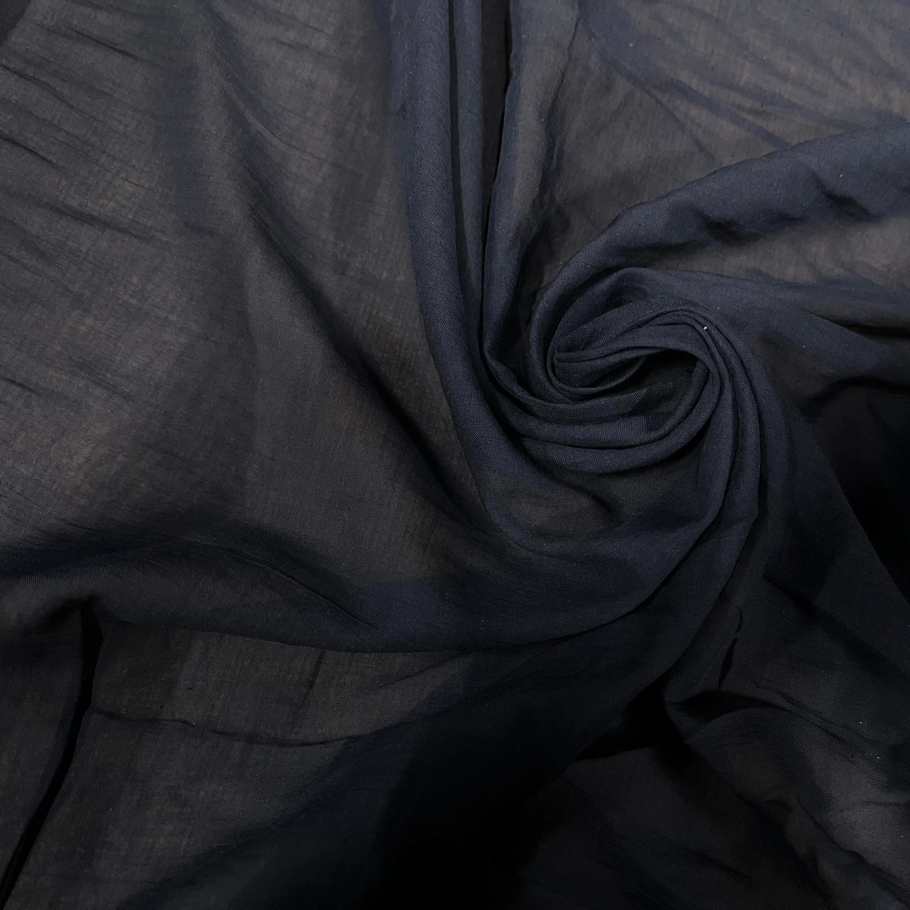 VOILE DE COTON BLEU NUIT 150CM - My Little Coupon