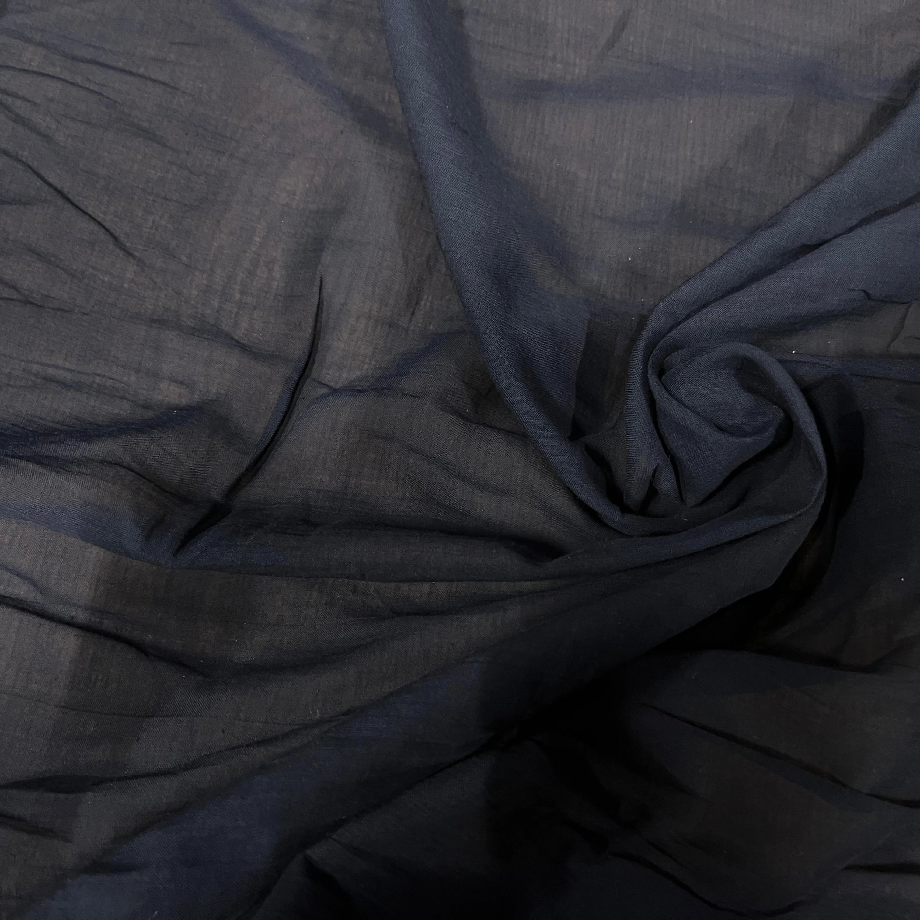 VOILE DE COTON BLEU NUIT 150CM - My Little Coupon