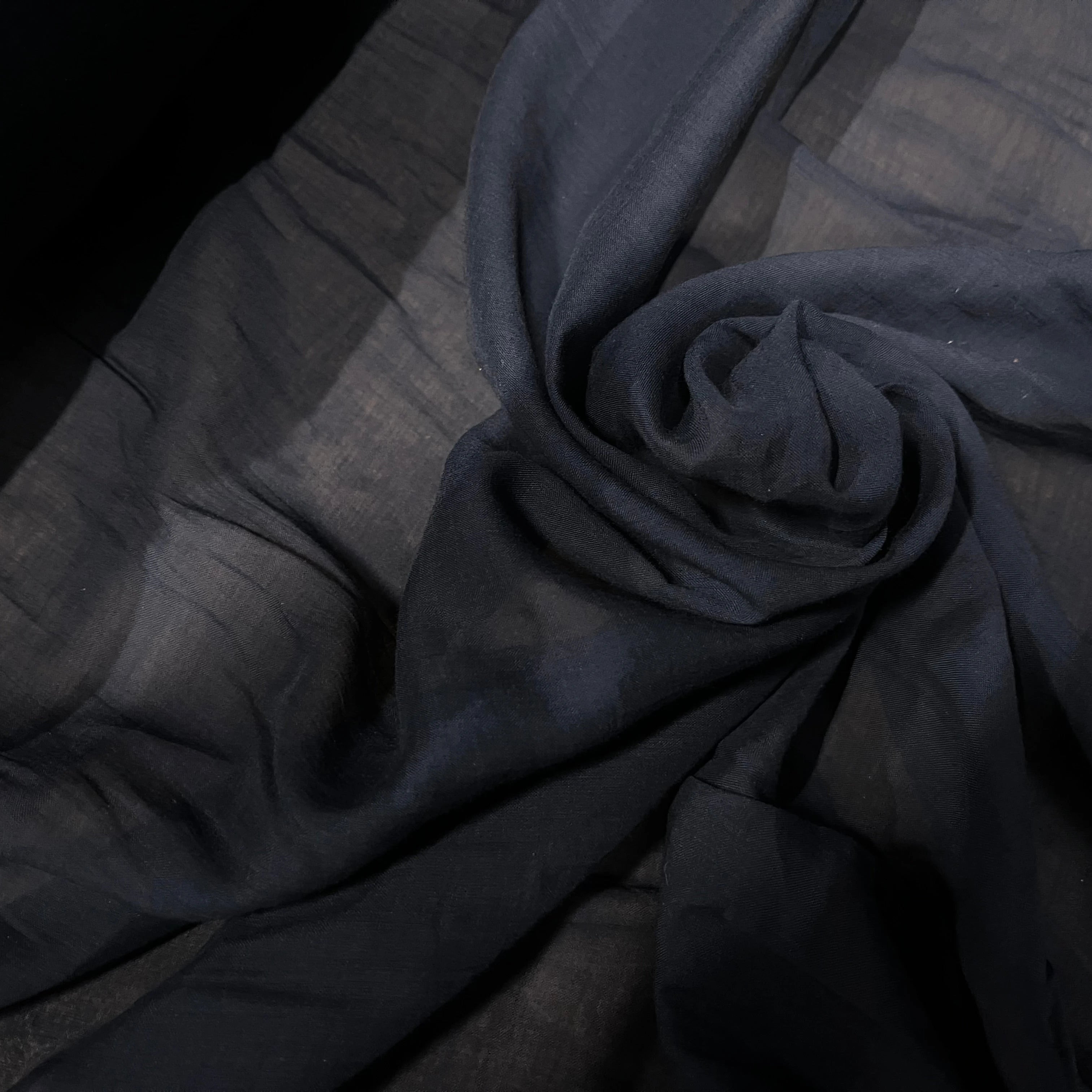 VOILE DE COTON BLEU NUIT 150CM - My Little Coupon