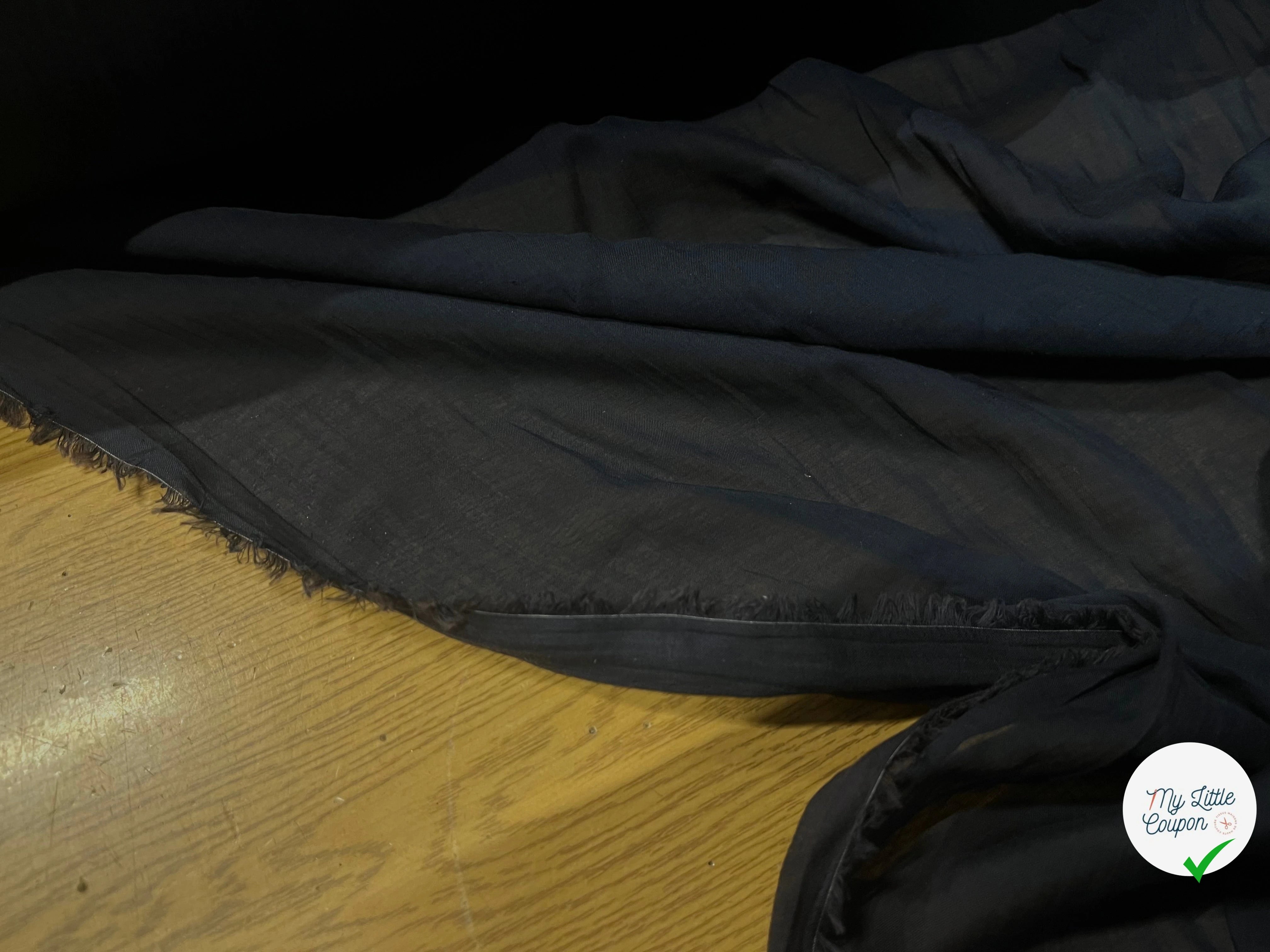 VOILE DE COTON BLEU NUIT 150CM - My Little Coupon