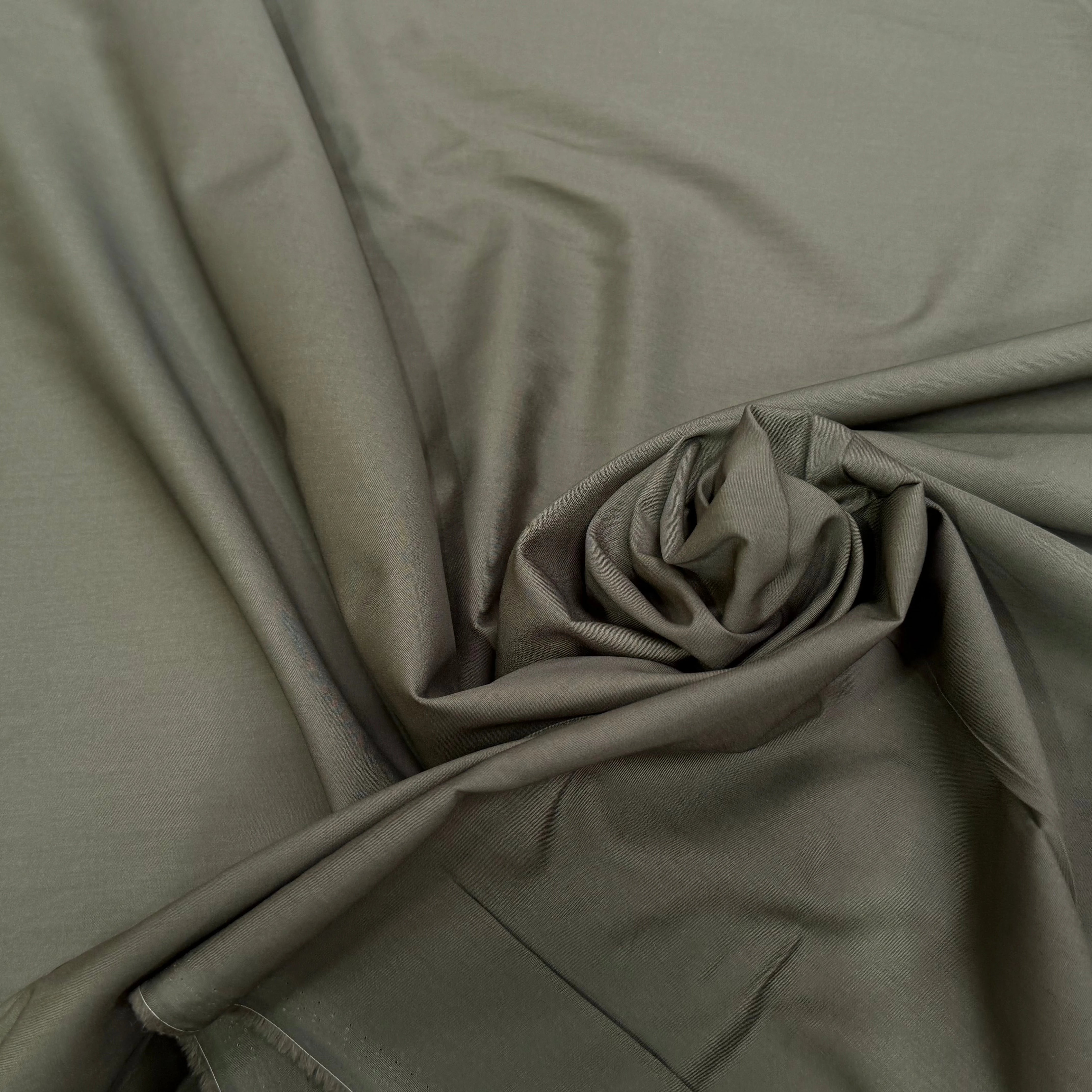 VOILE DE COTON BRUTE VERT KAKI - My Little Coupon
