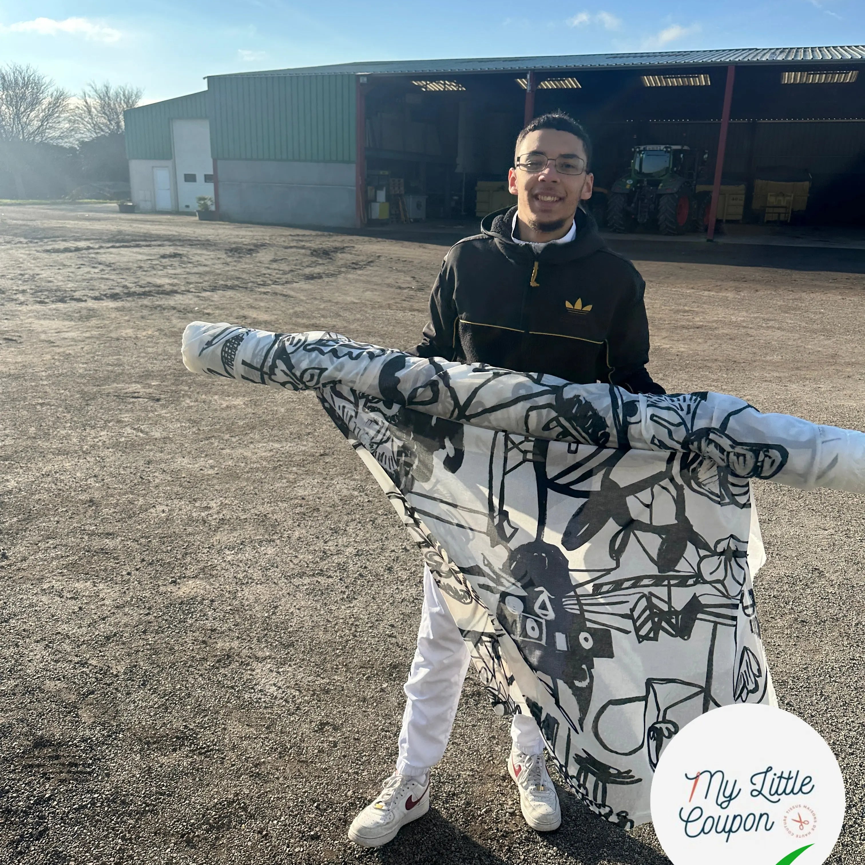 VOILE DE COTON DESSIN D'ENFANTS PRODIGE - My Little Coupon