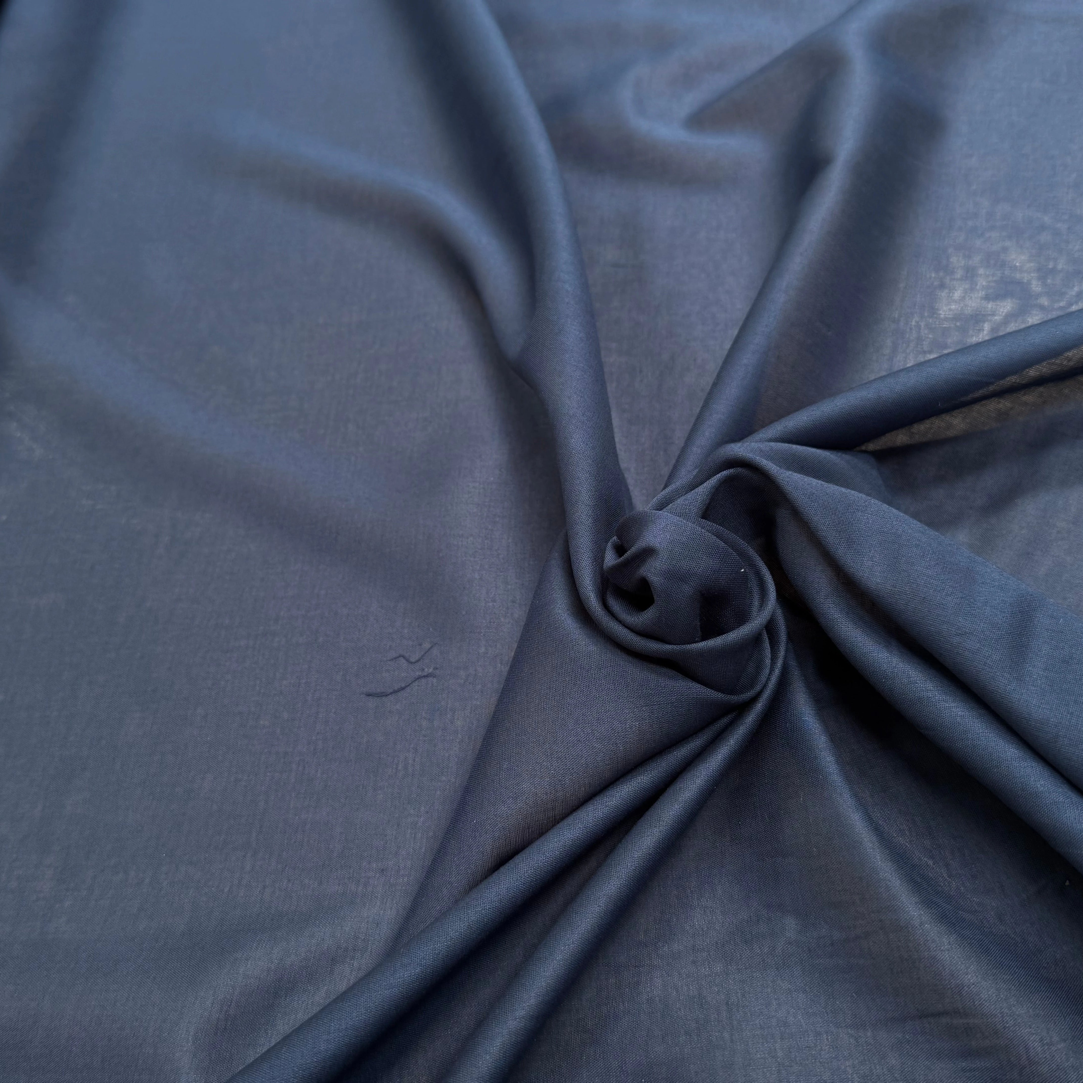 VOILE DE COTON DOUX BLEU MARINE 90 - My Little Coupon