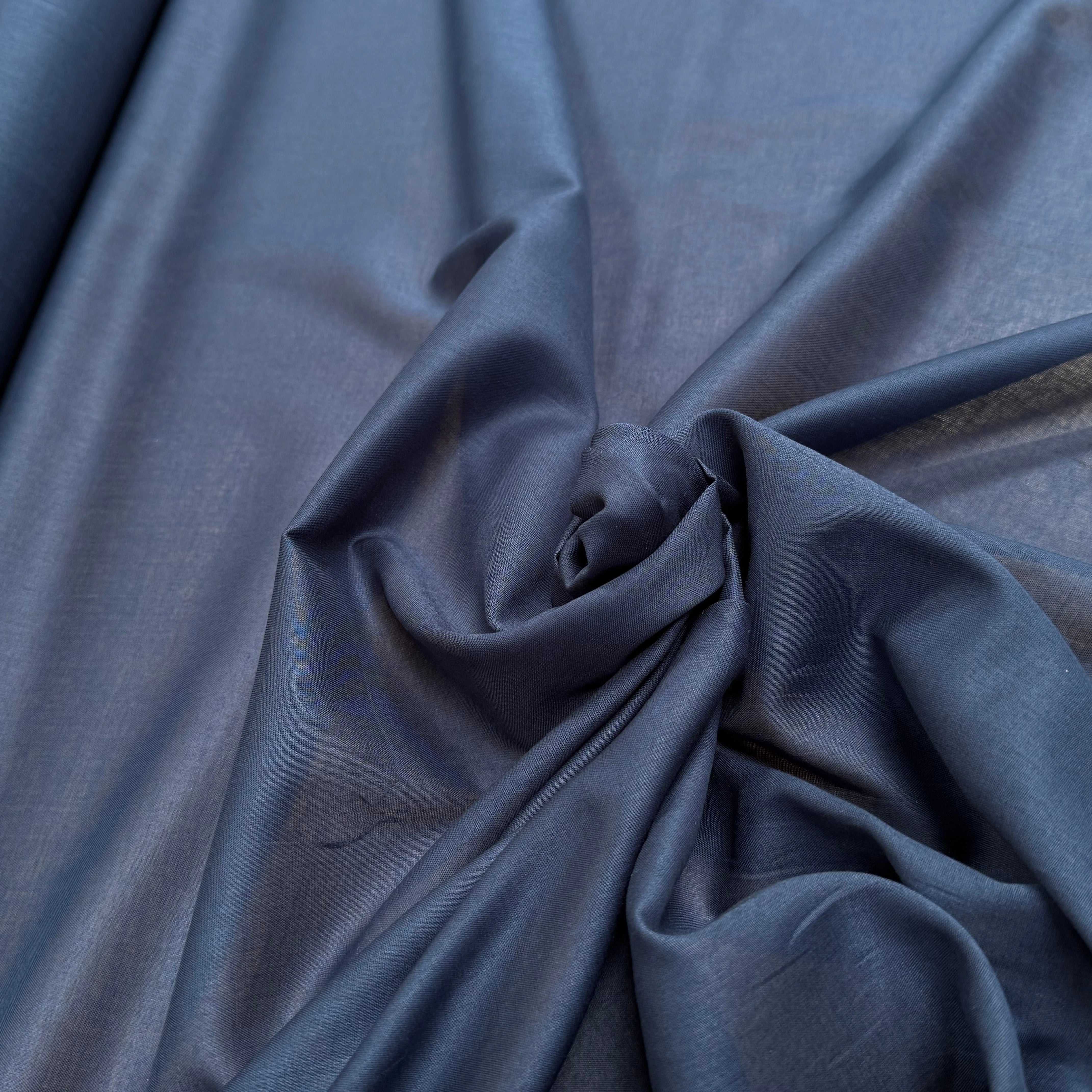 VOILE DE COTON DOUX BLEU MARINE 90 - My Little Coupon