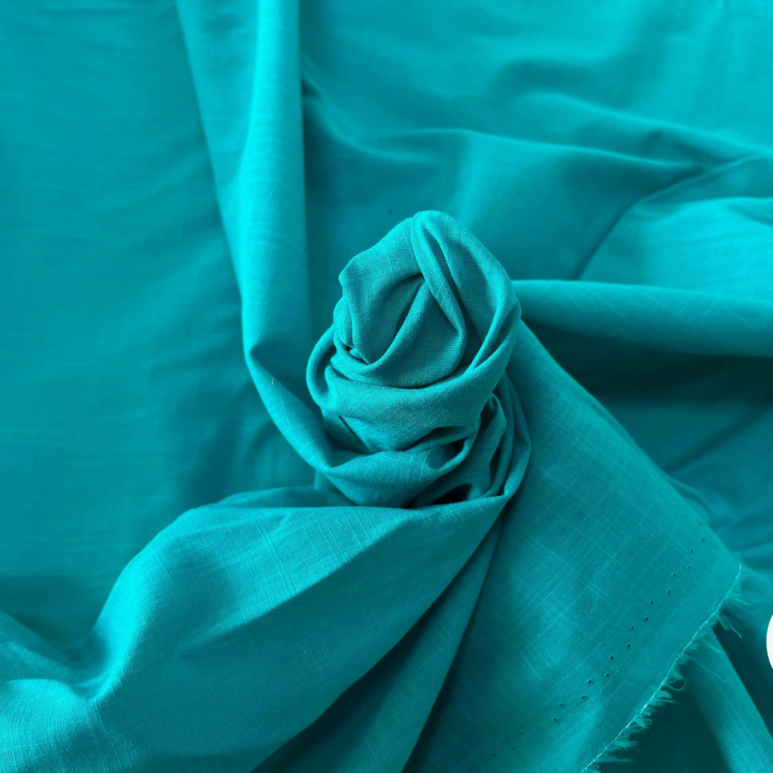 VOILE DE COTON EFFET QUADRILLÉ BLEU CIEN - My Little Coupon