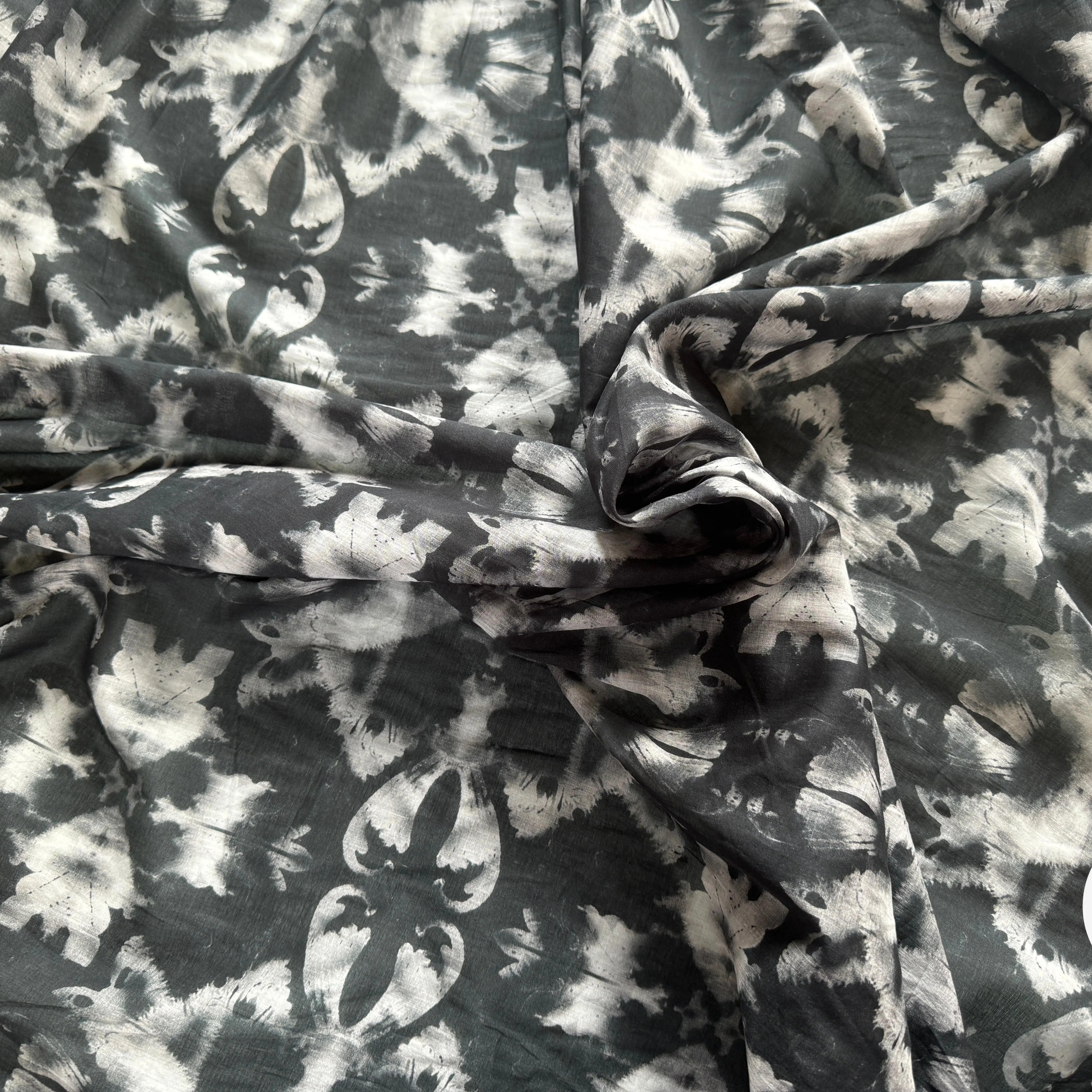 VOILE DE COTON EMERISÉ VOYAGE NOIR - My Little Coupon