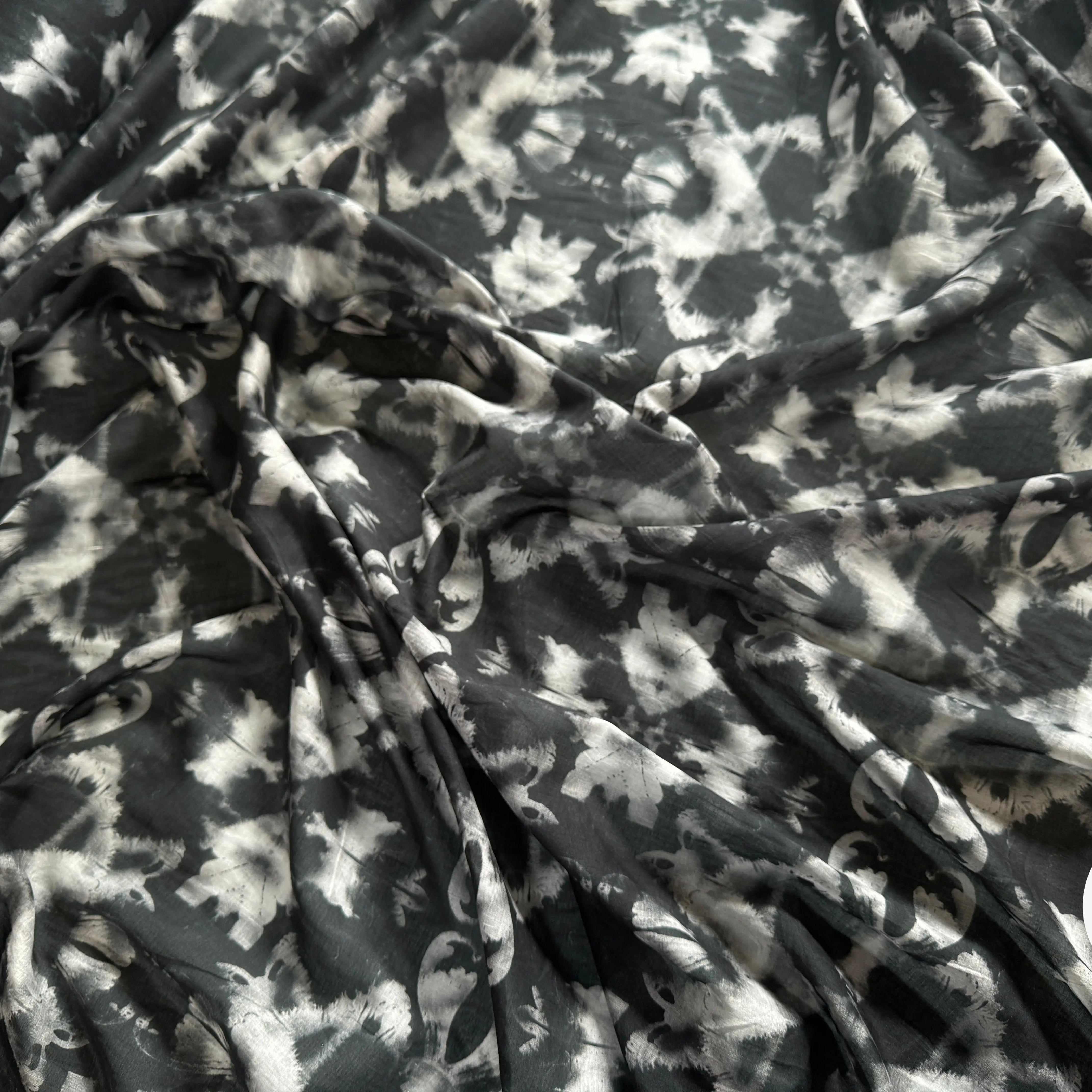 VOILE DE COTON EMERISÉ VOYAGE NOIR - My Little Coupon