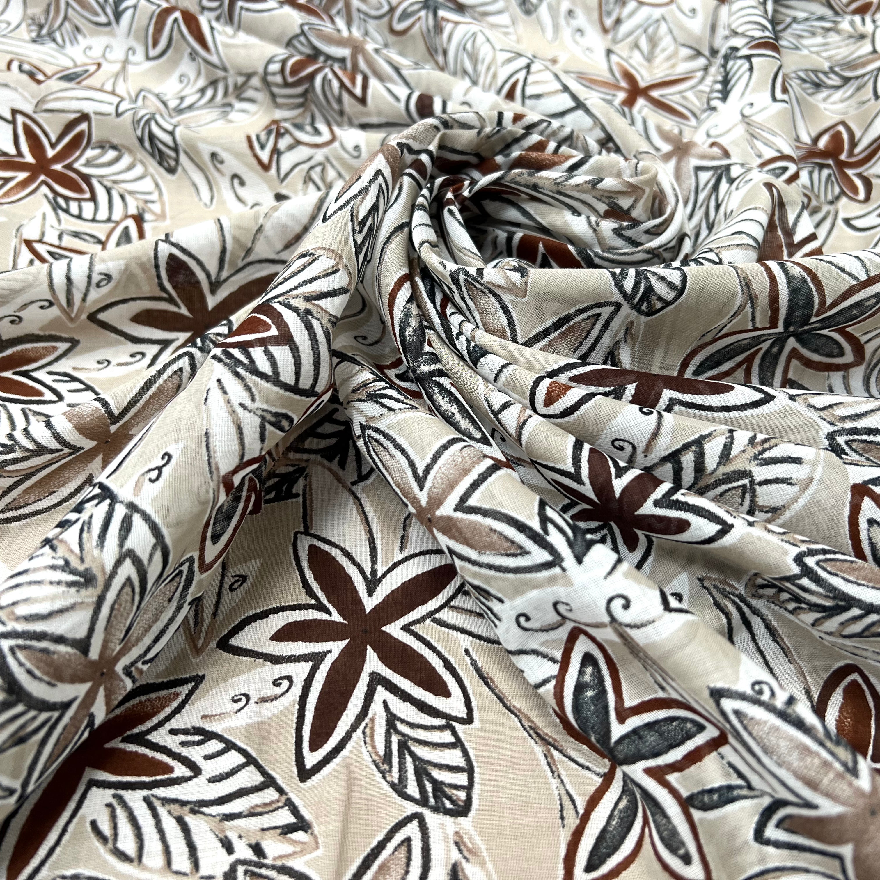 VOILE DE COTON FLEURS DE VANILLE - My Little Coupon