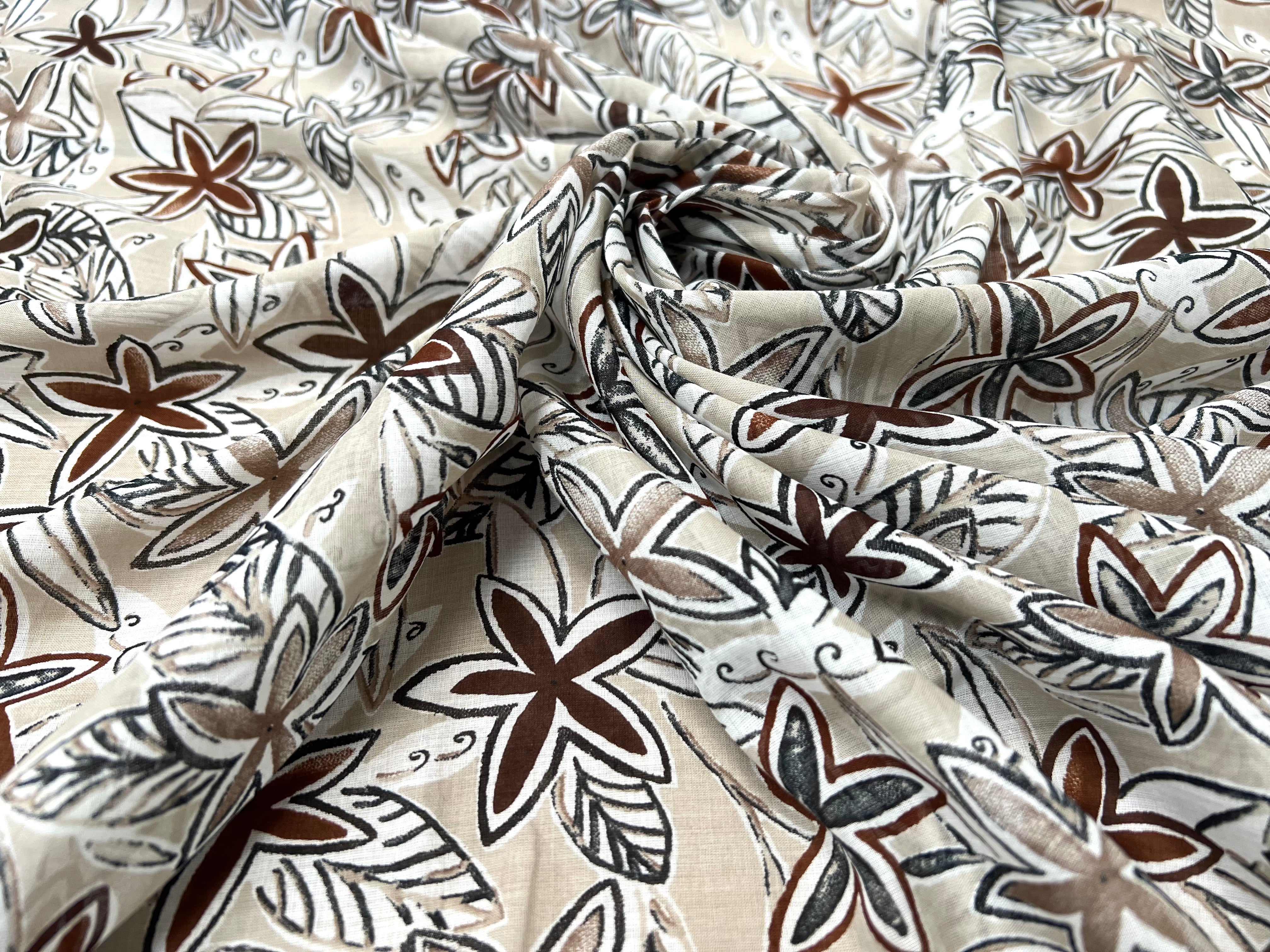 VOILE DE COTON FLEURS DE VANILLE - My Little Coupon