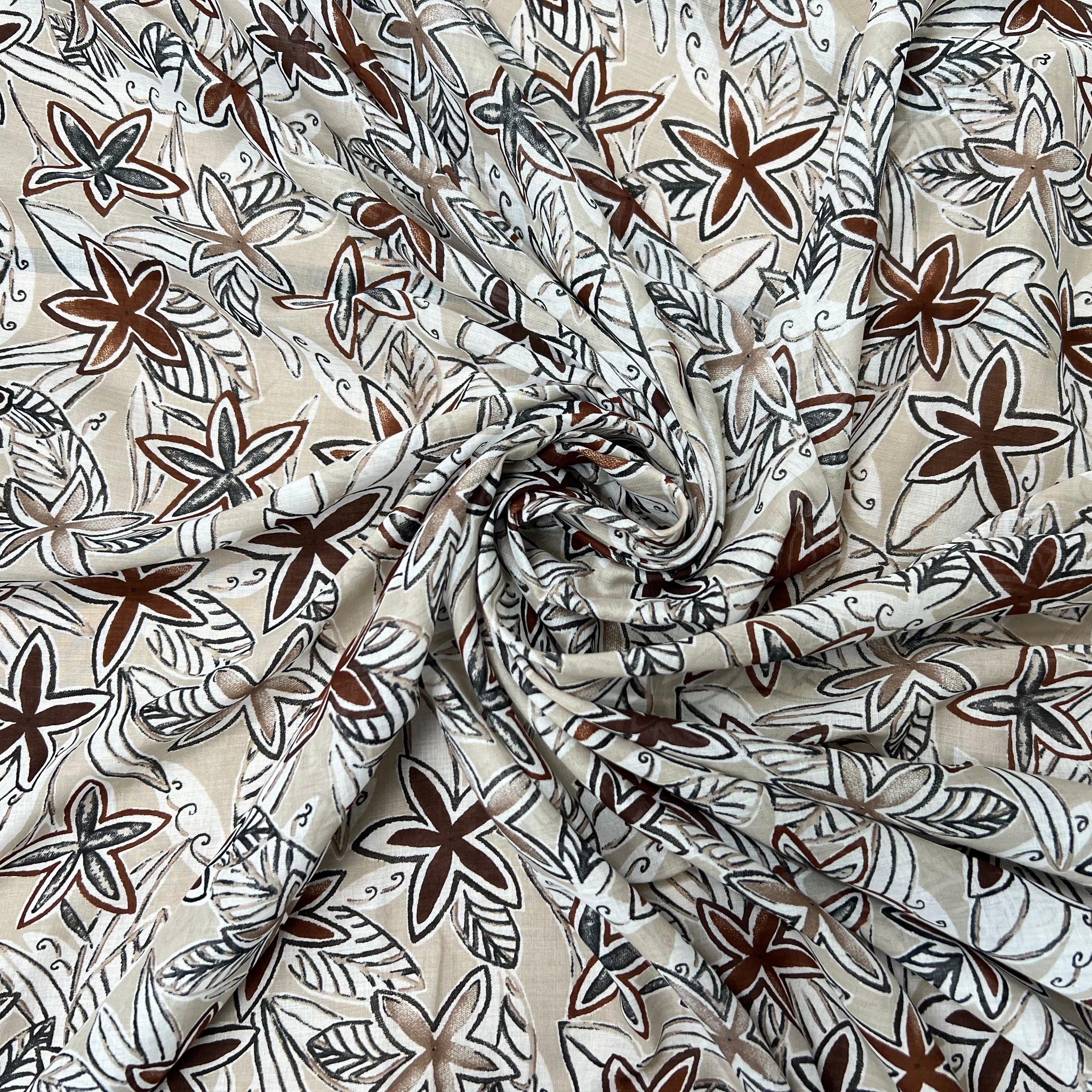 VOILE DE COTON FLEURS DE VANILLE - My Little Coupon