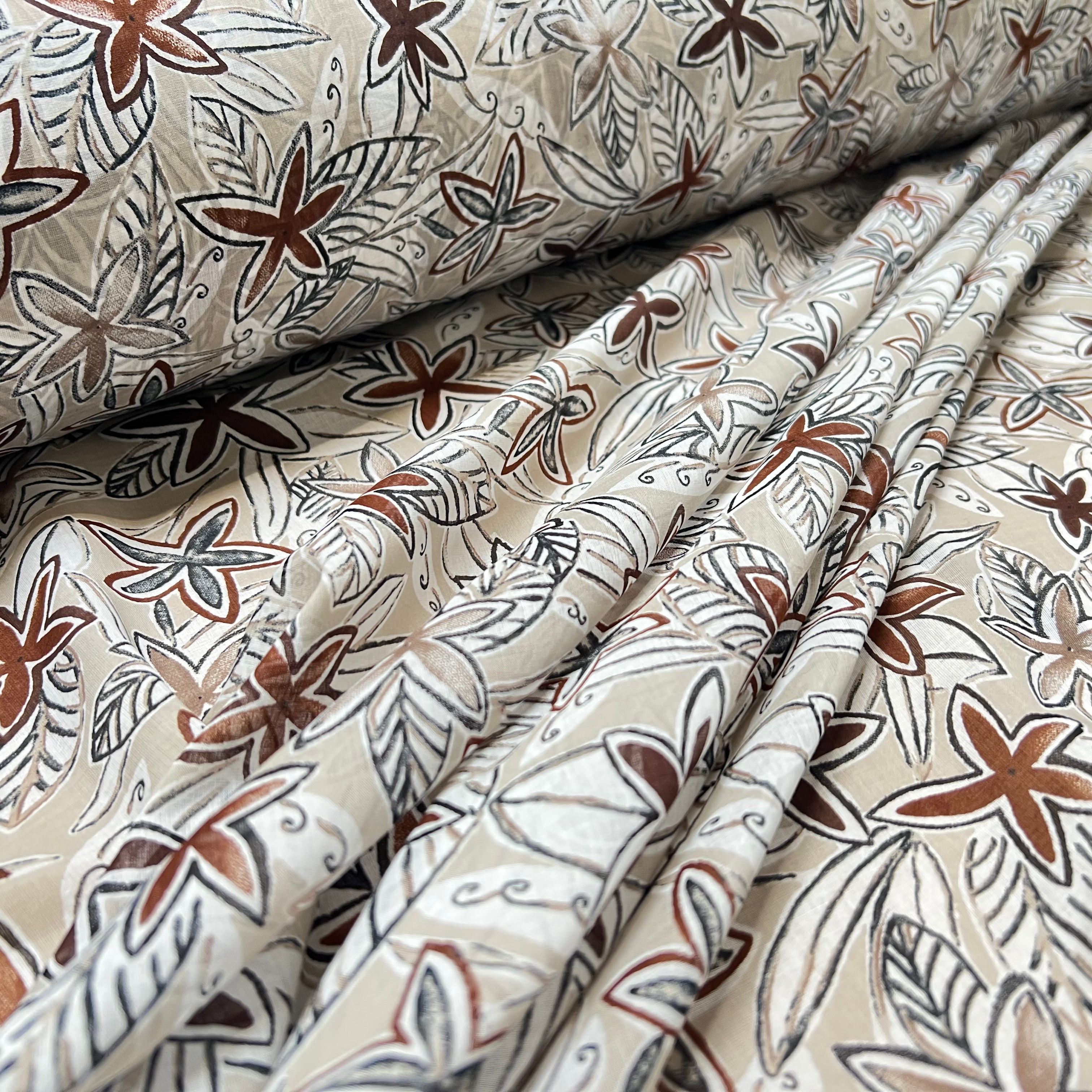 VOILE DE COTON FLEURS DE VANILLE - My Little Coupon