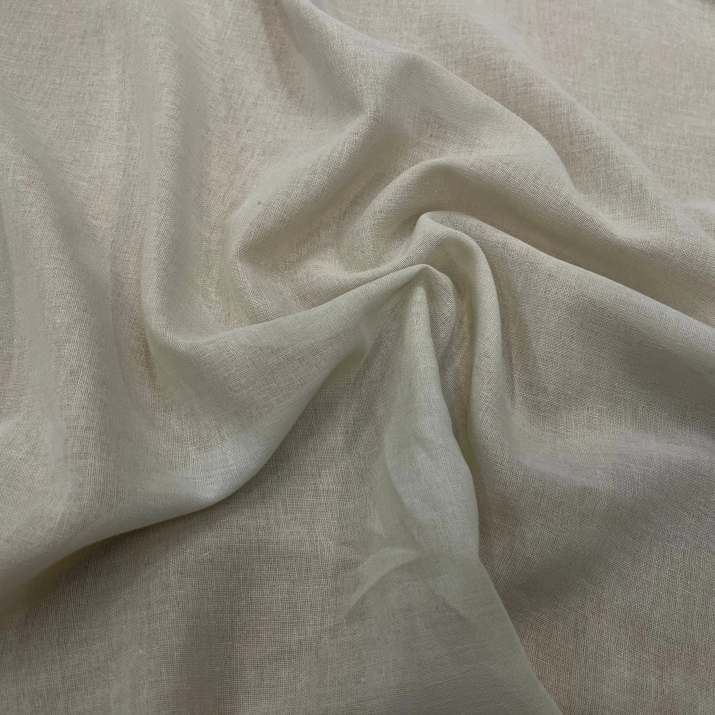 VOILE DE COTON FLUIDE BLANC CASSÉ - My Little Coupon