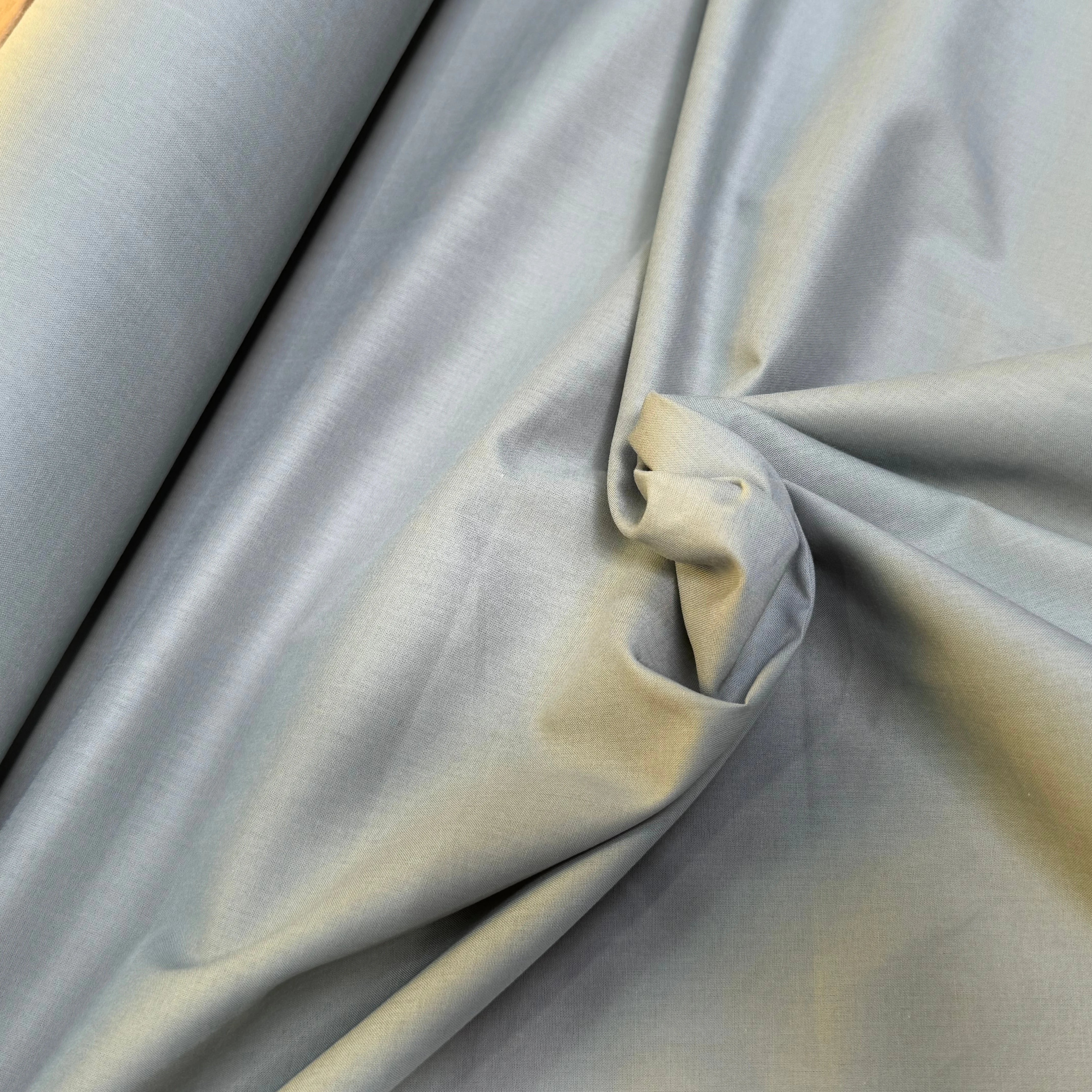 VOILE DE COTON GRIS BLEUTÉ 100% COTON - My Little Coupon